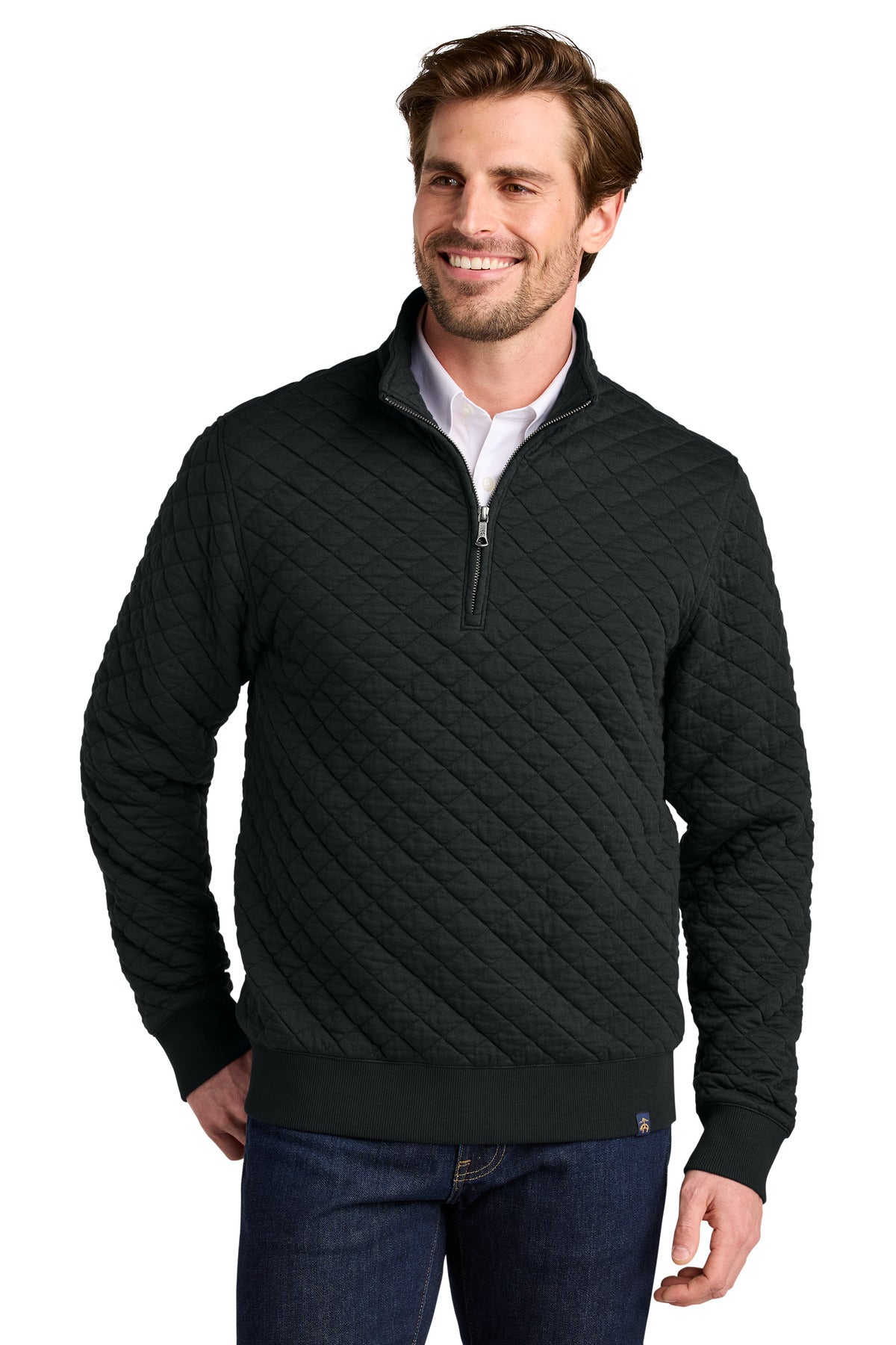 Custom Embroidery or DTF Print - Brooks Brothers ® Diamond Quilt 1/4-Zip BB18212