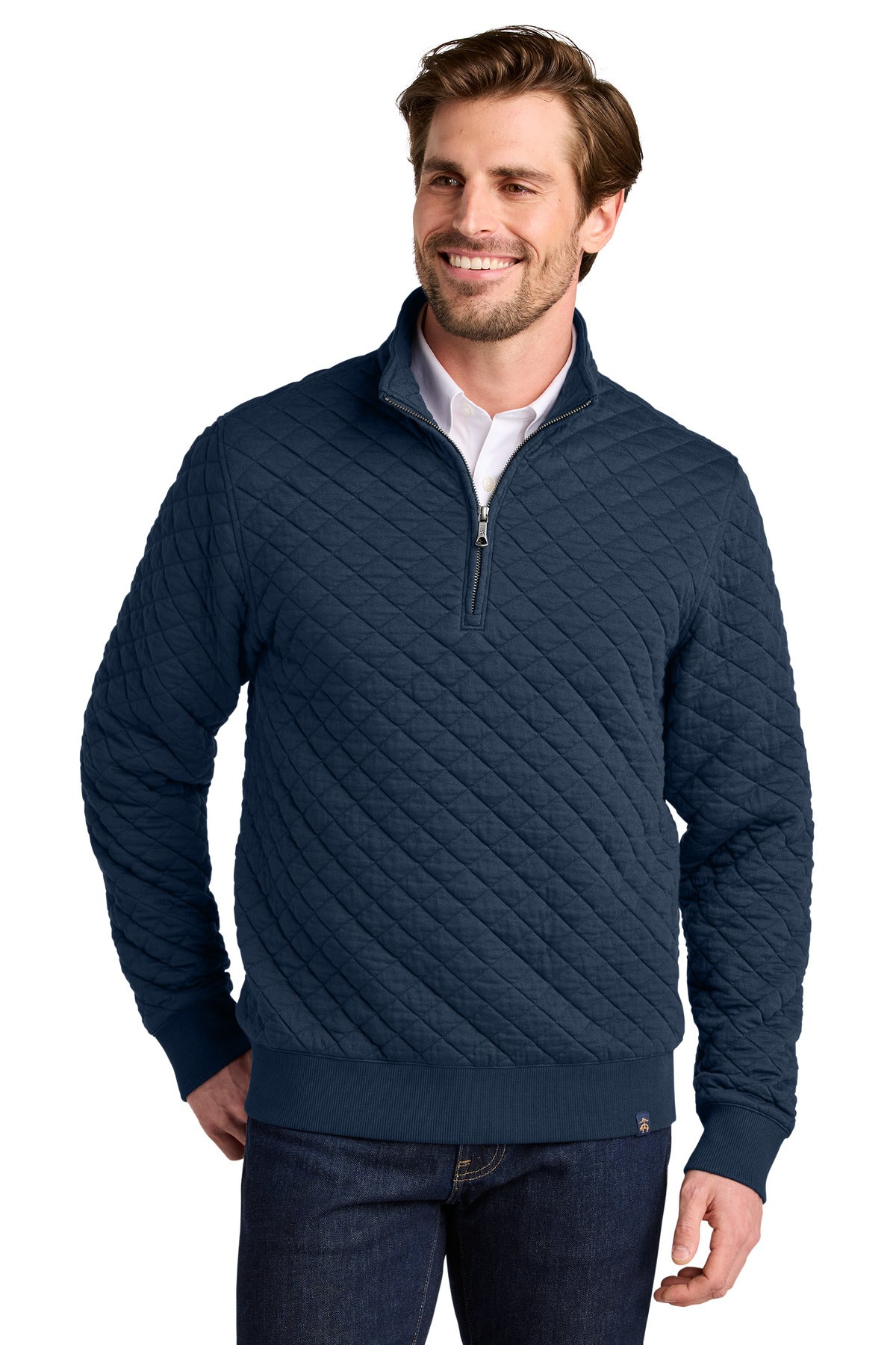Custom Embroidery or DTF Print - Brooks Brothers ® Diamond Quilt 1/4-Zip BB18212