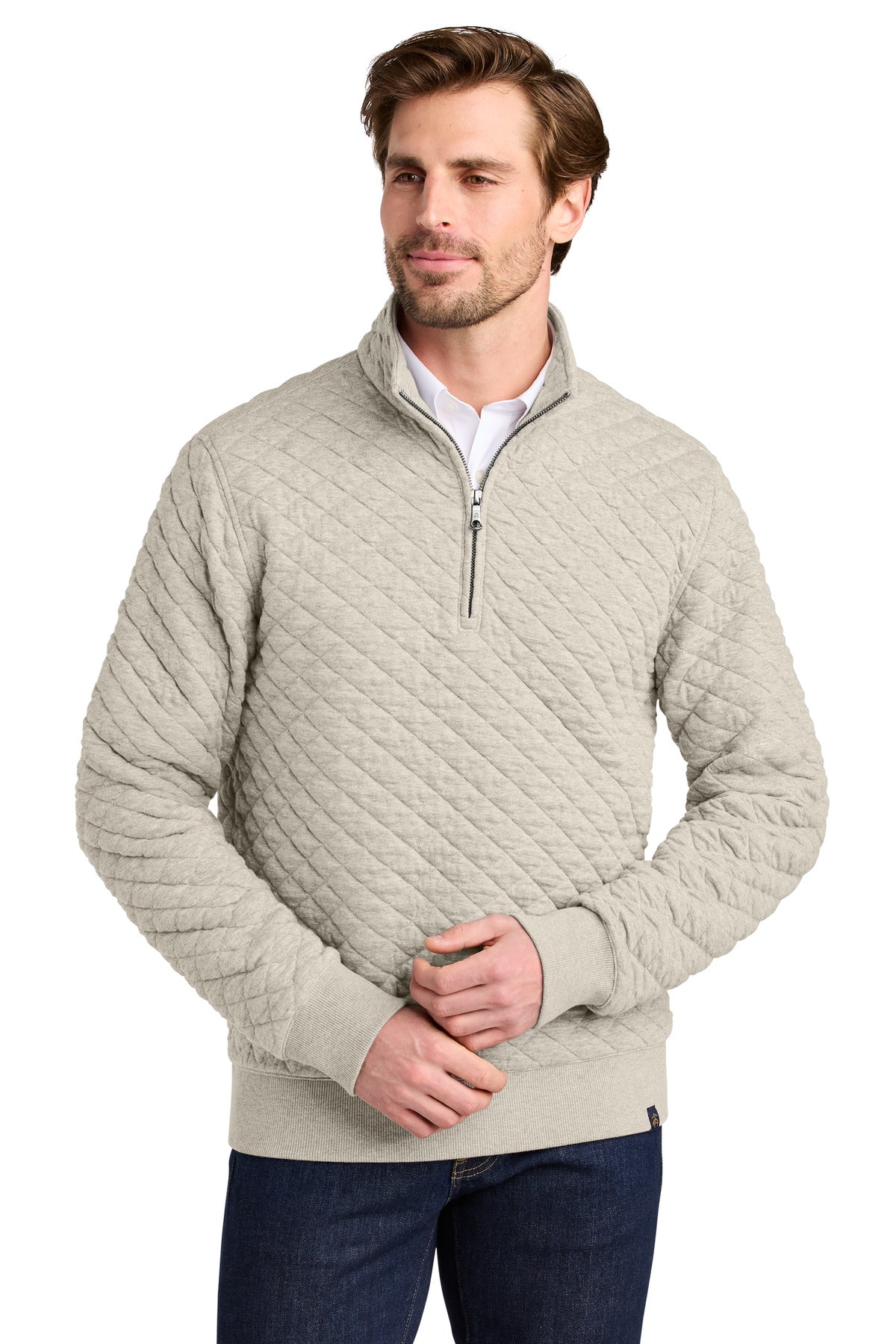 Custom Embroidery or DTF Print - Brooks Brothers ® Diamond Quilt 1/4-Zip BB18212