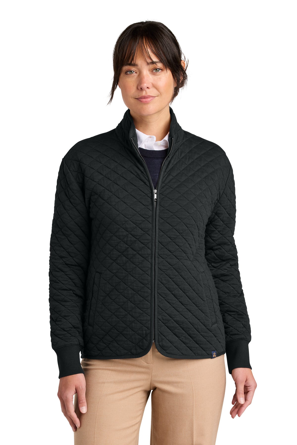 Custom Embroidery or DTF Print - Brooks Brothers ® Women's Diamond Quilt Full-Zip BB18213