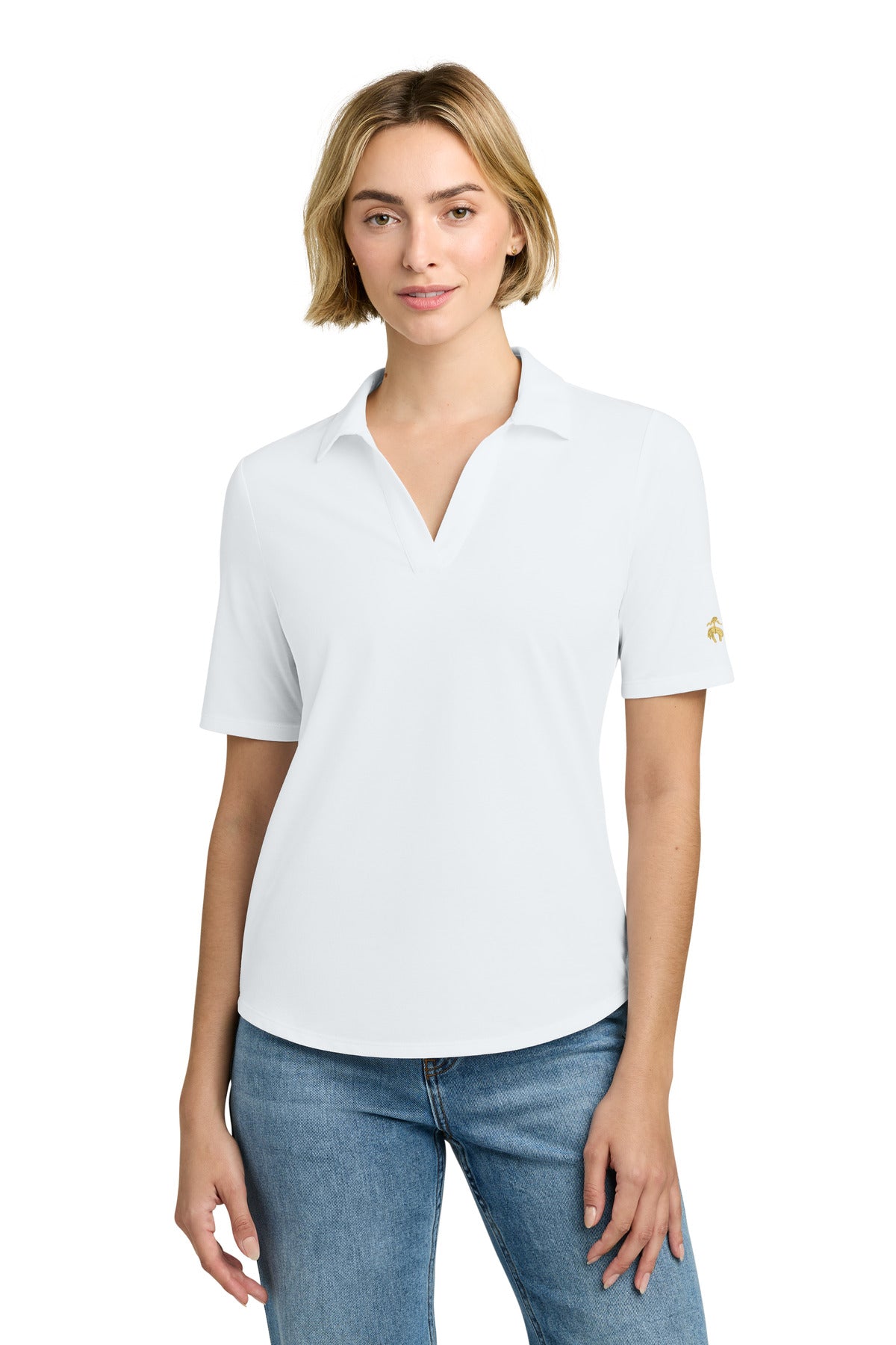 Custom Embroidery or DTF Print - Brooks Brothers ® Women's Pinpoint Pique Polo BB18223