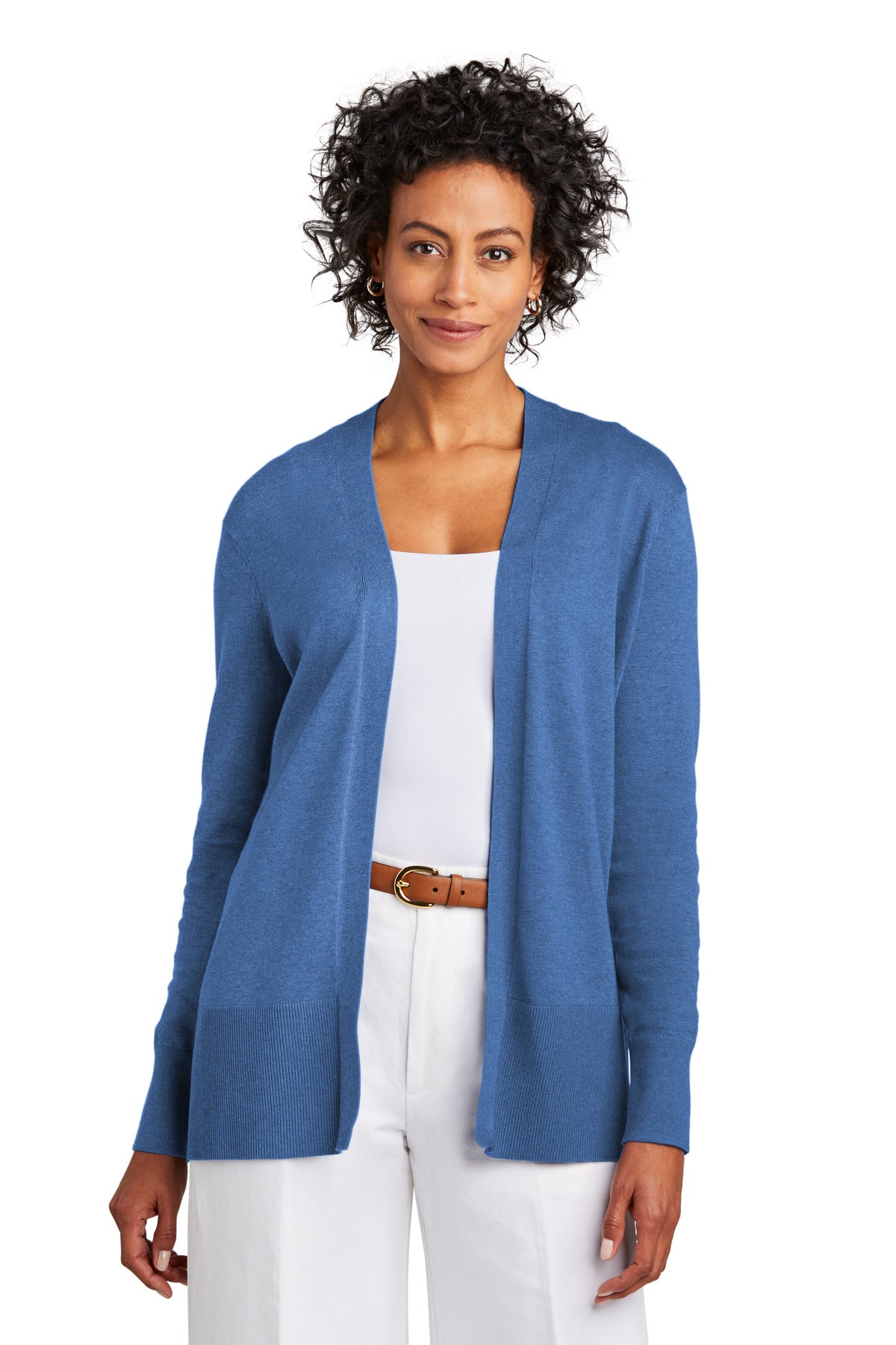 Custom Embroidered - Brooks Brothers© Women's Cotton Stretch Long Cardigan Sweater BB18403