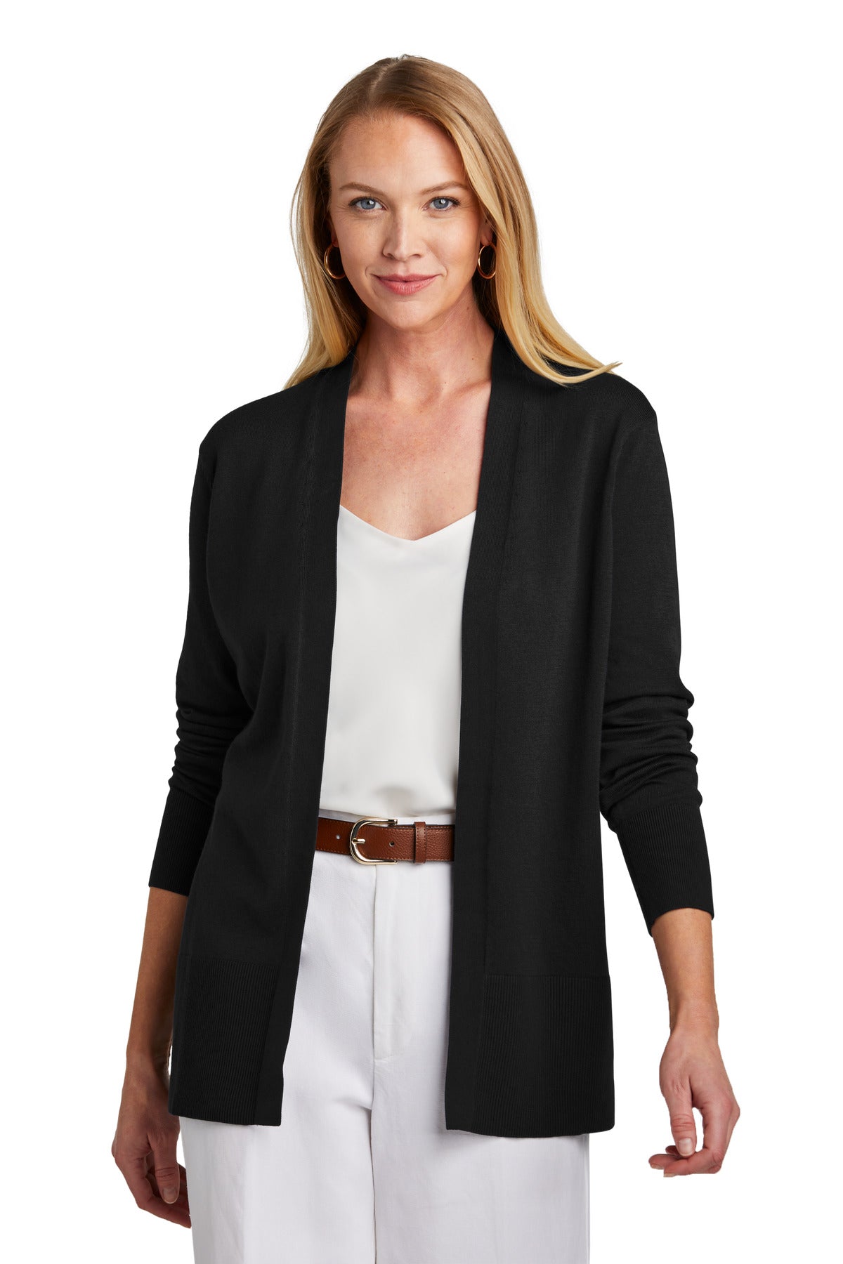 Custom Embroidered - Brooks Brothers© Women's Cotton Stretch Long Cardigan Sweater BB18403