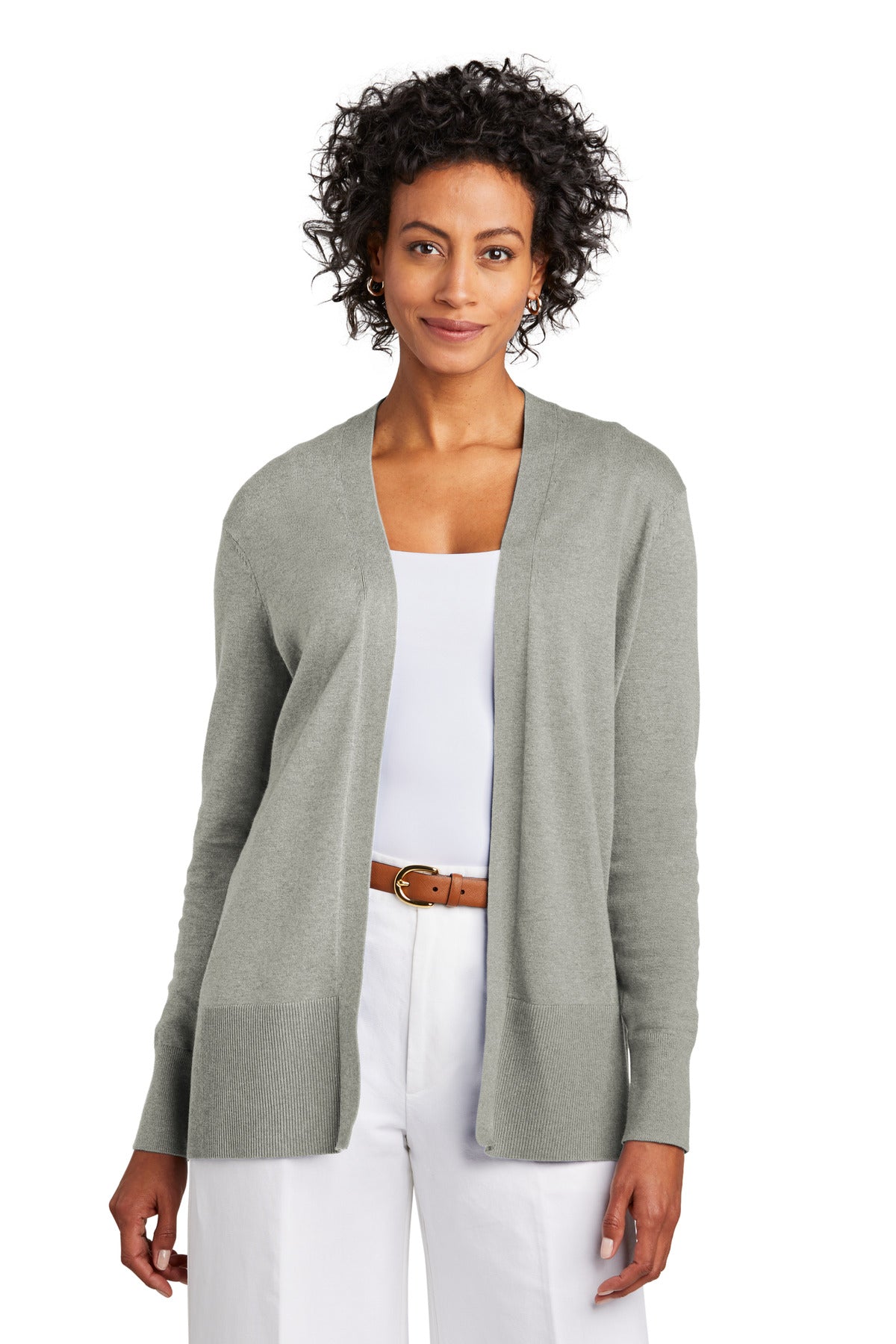 Custom Embroidered - Brooks Brothers© Women's Cotton Stretch Long Cardigan Sweater BB18403