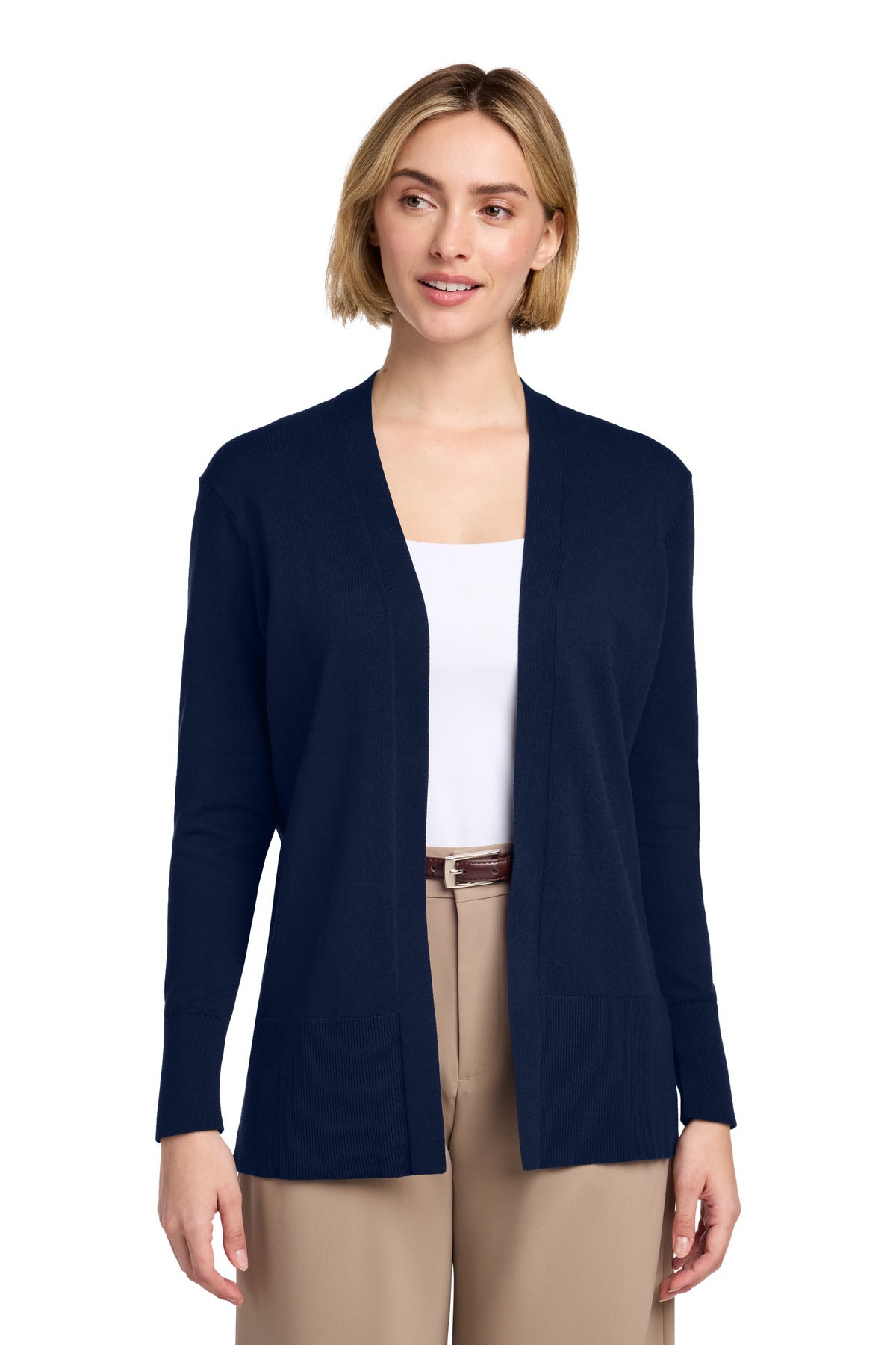 Custom Embroidery or DTF Print - Brooks Brothers ® Women's Cotton Stretch Long Cardigan Sweater BB18403