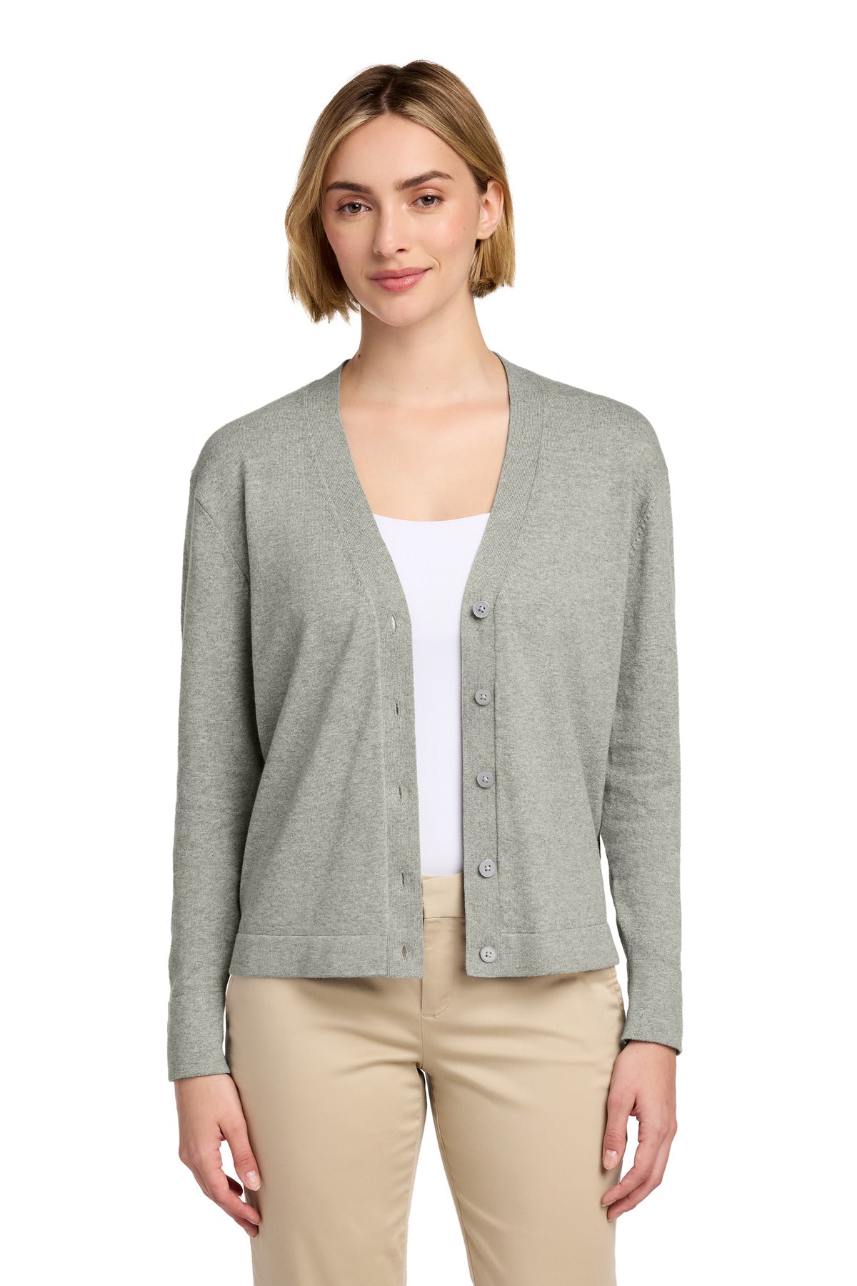 Custom Embroidery or DTF Print - Brooks Brothers ® Women's Cotton Stretch Cardigan Sweater BB18405