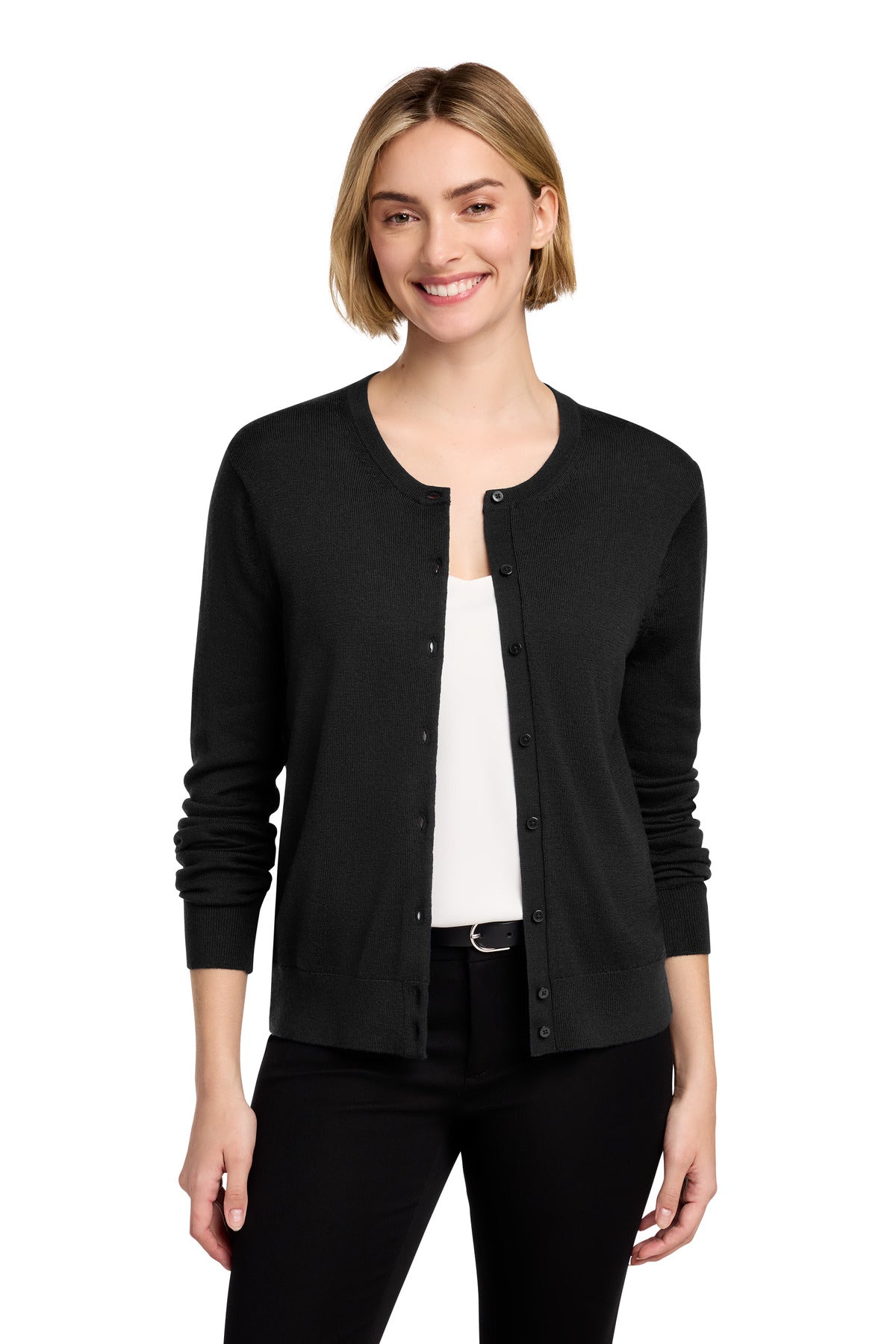 Custom Embroidery or DTF Print - Brooks Brothers ® Women's Washable Merino Cardigan Sweater BB18413