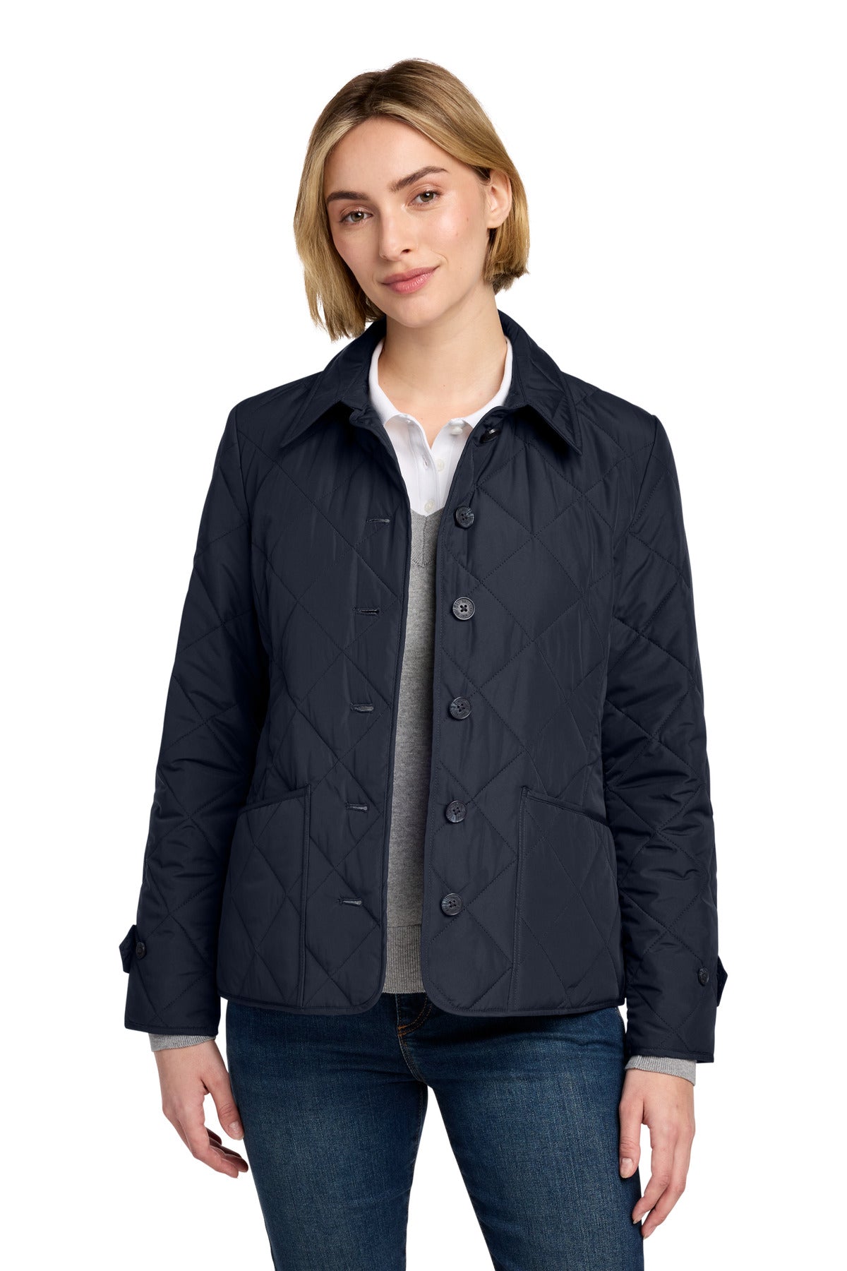 Custom Embroidery or DTF Print - Brooks Brothers ® Women's Quilted Jacket BB18601