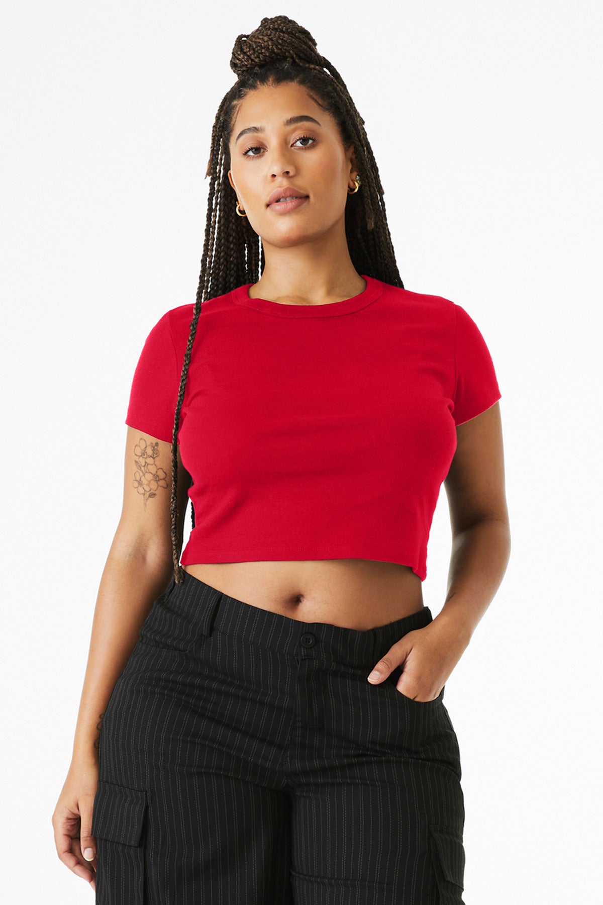 Custom Embroidery or DTF Print - BELLA+CANVAS ® Women's Micro Rib Baby Tee BC1010
