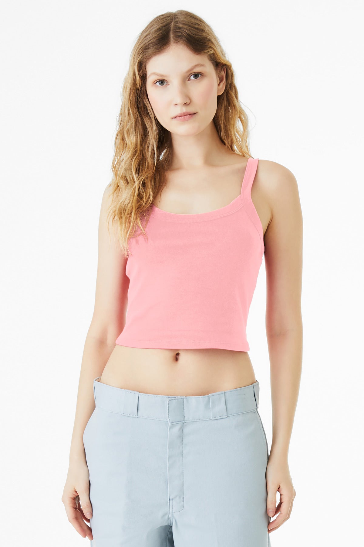 Custom Embroidery or DTF Print - BELLA+CANVAS ® Women's Micro Rib Spaghetti Strap Tank BC1012