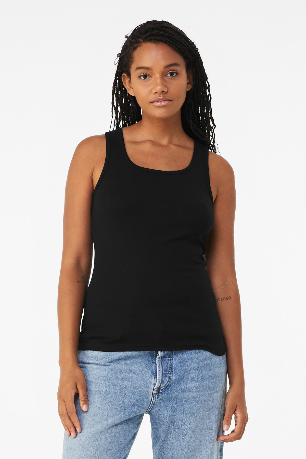 Custom Embroidery or DTF Print - BELLA+CANVAS ® Women's Baby Rib Tank BC1080