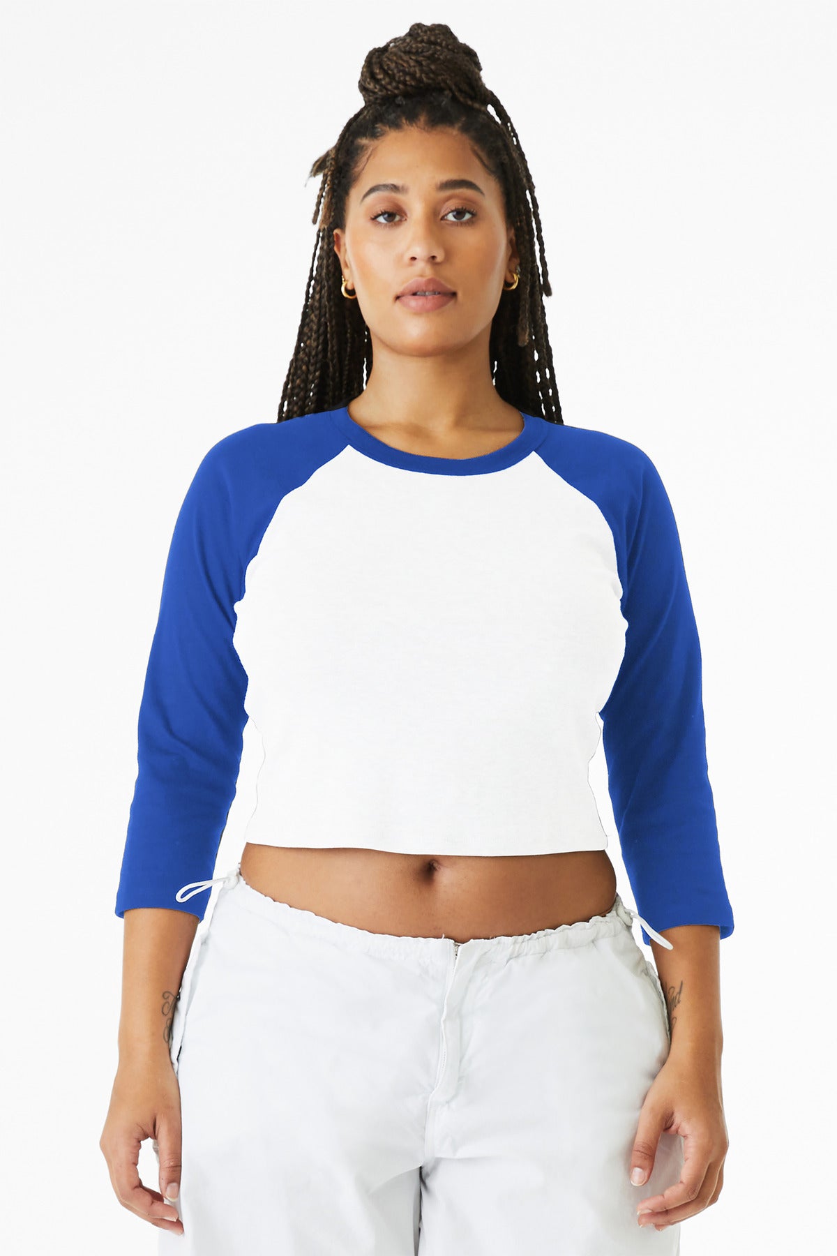 Custom Embroidery or DTF Print - BELLA+CANVAS ® Women's Micro Rib 3/4 Raglan Baby Tee BC1200
