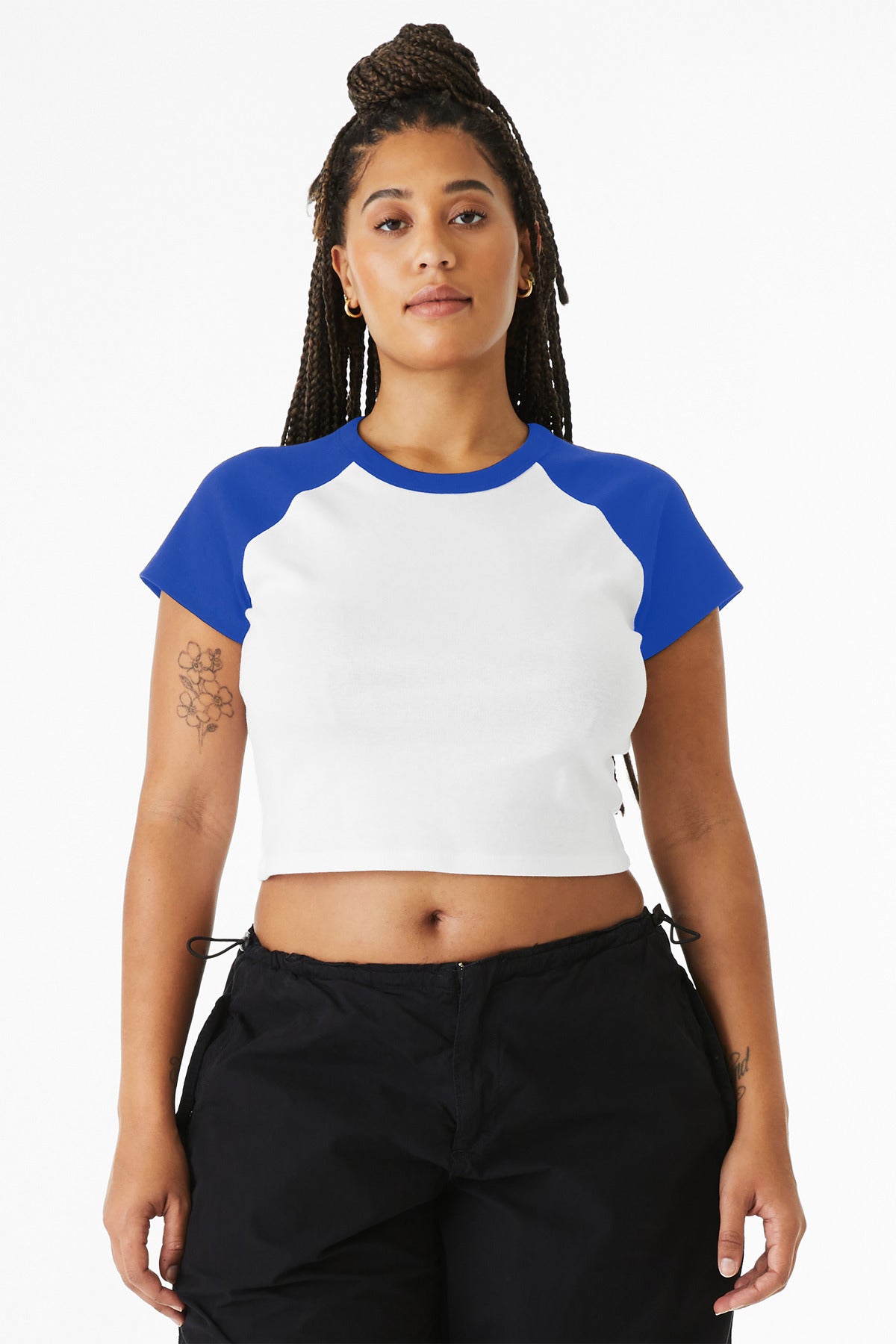 Custom Embroidery or DTF Print - BELLA+CANVAS ® Women's Micro Rib Raglan Baby Tee BC1201