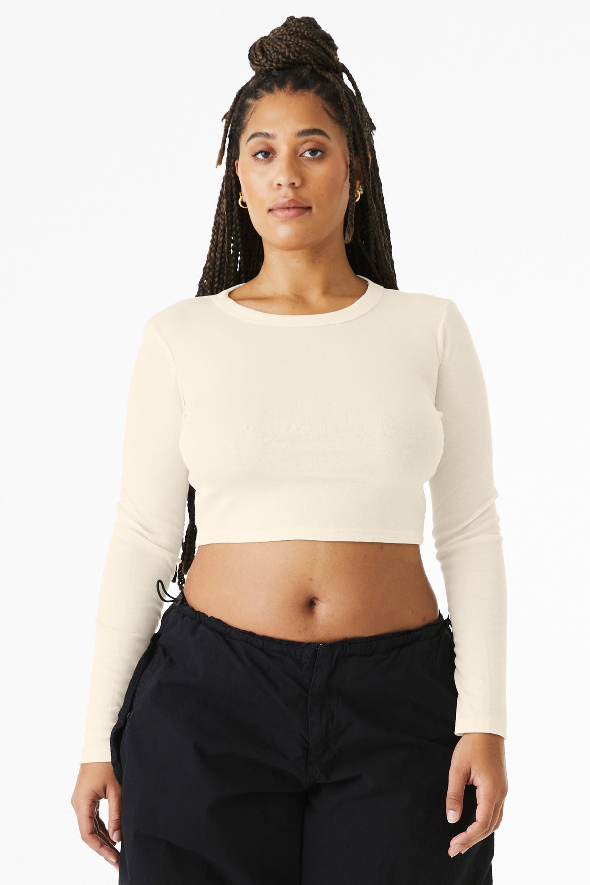 Custom Embroidery or DTF Print - BELLA+CANVAS ® Women's Micro Rib Long Sleeve Baby Tee BC1501