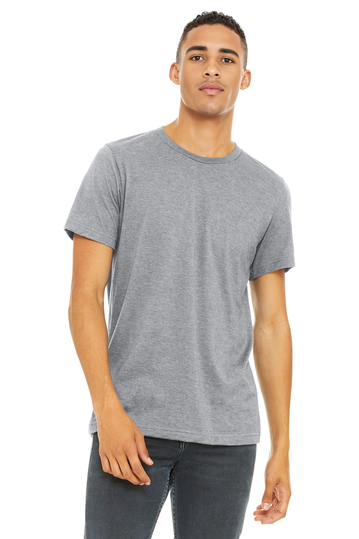 Custom Embroidery or DTF Print - BELLA+CANVAS ® Unisex Heather CVC Short Sleeve Tee. BC3001CVC