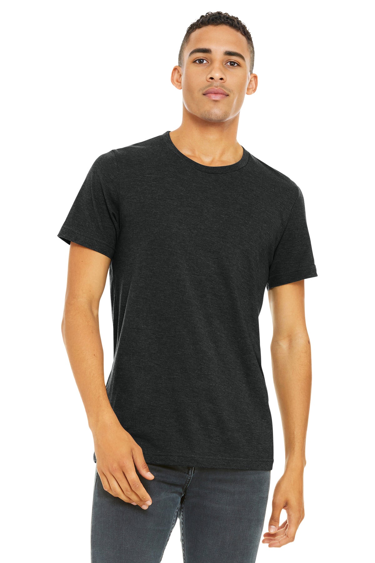 Custom Embroidery or DTF Print - BELLA+CANVAS ® Unisex Heather CVC Short Sleeve Tee. BC3001CVC
