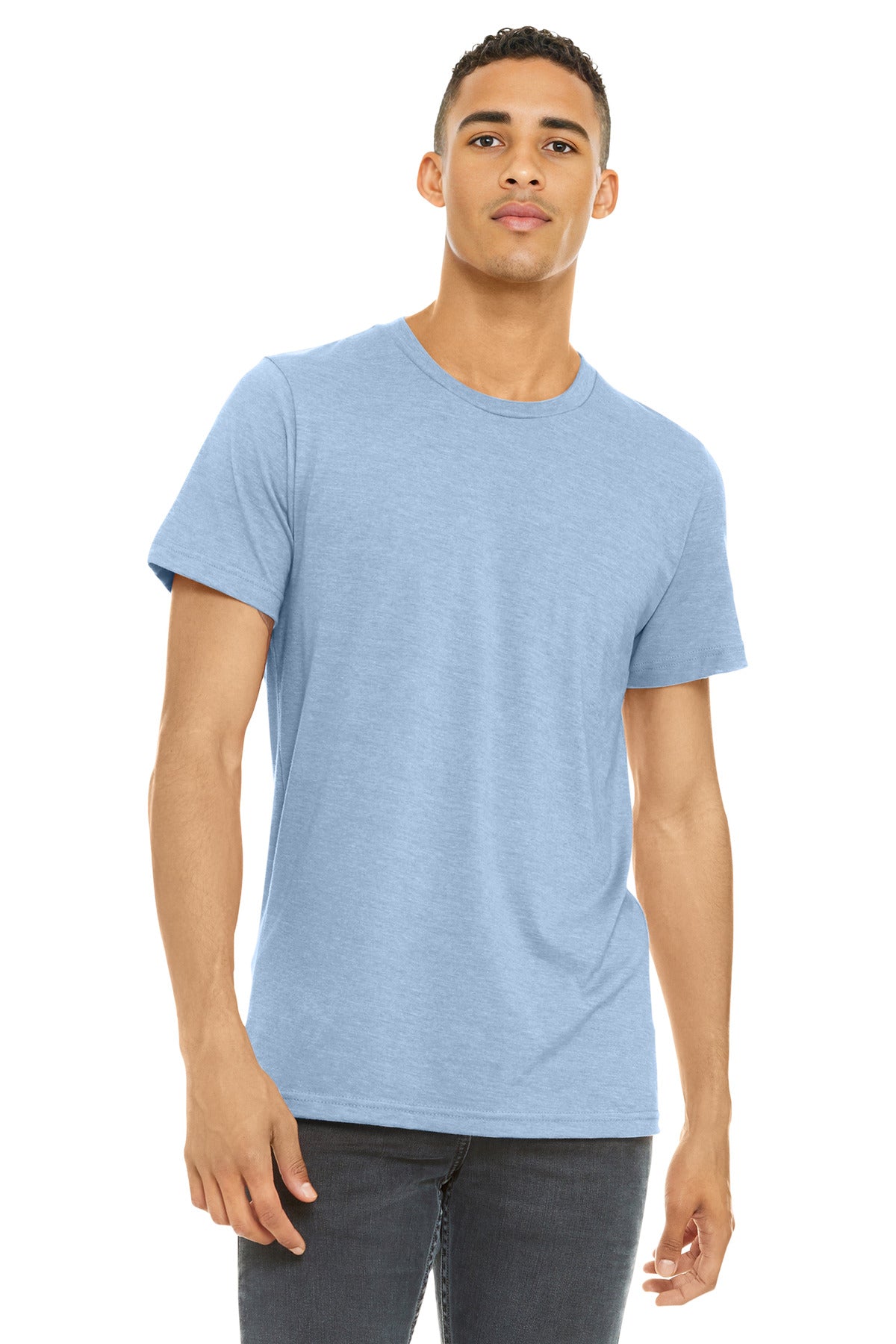 Custom Embroidery or DTF Print - BELLA+CANVAS ® Unisex Heather CVC Short Sleeve Tee. BC3001CVC