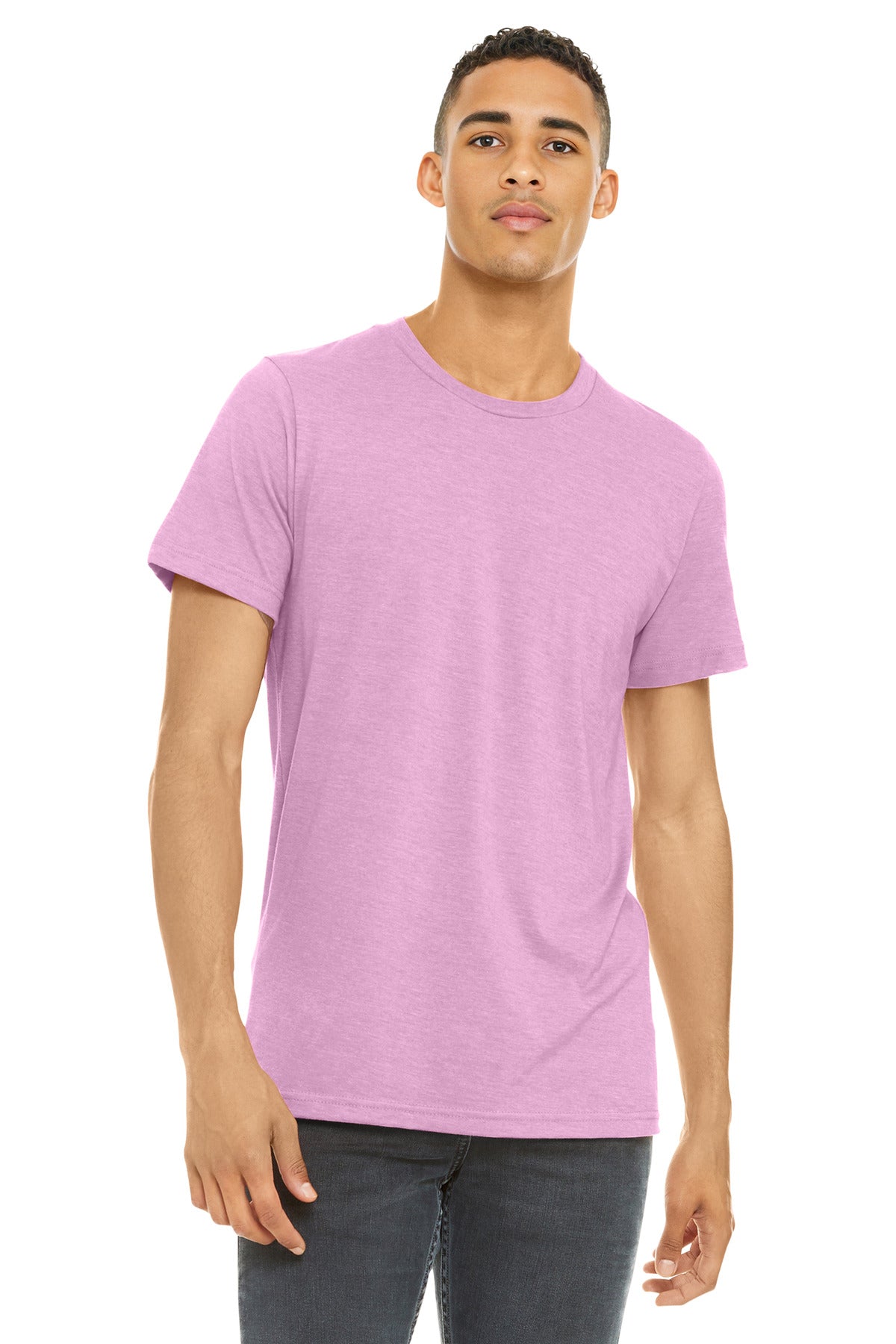 Custom Embroidery or DTF Print - BELLA+CANVAS ® Unisex Heather CVC Short Sleeve Tee. BC3001CVC