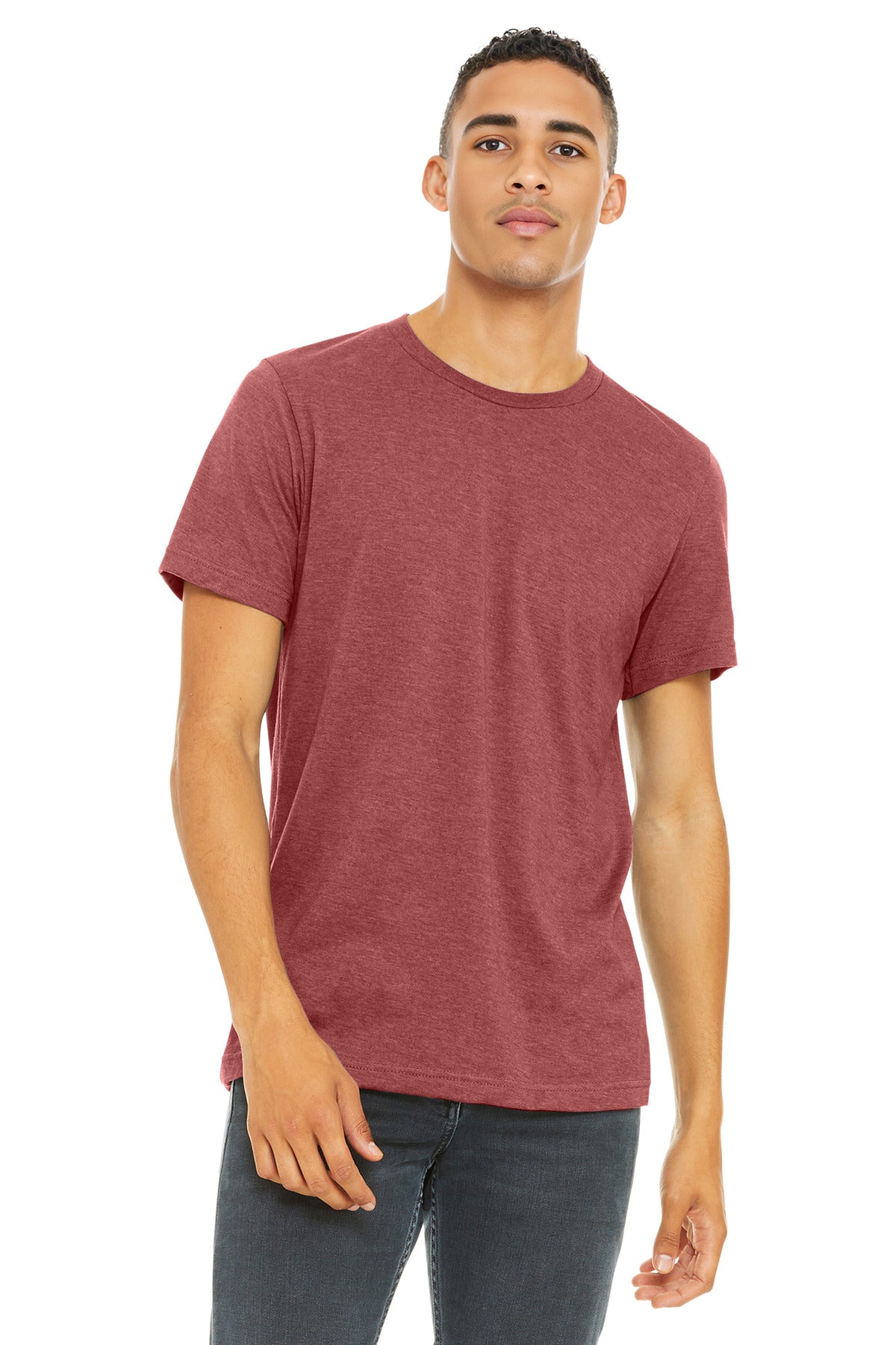 Custom Embroidery or DTF Print - BELLA+CANVAS ® Unisex Heather CVC Short Sleeve Tee. BC3001CVC