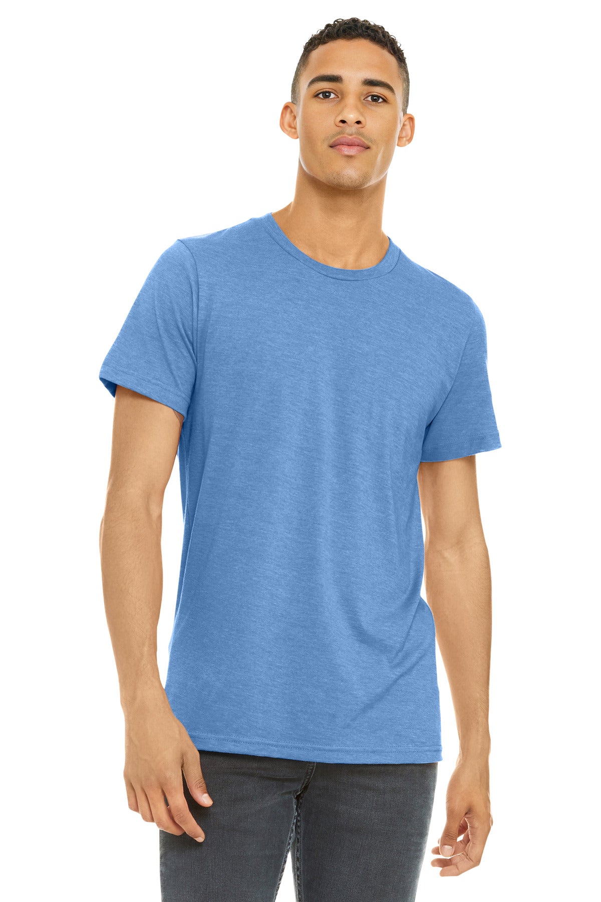 Custom Embroidery or DTF Print - BELLA+CANVAS ® Unisex Heather CVC Short Sleeve Tee. BC3001CVC