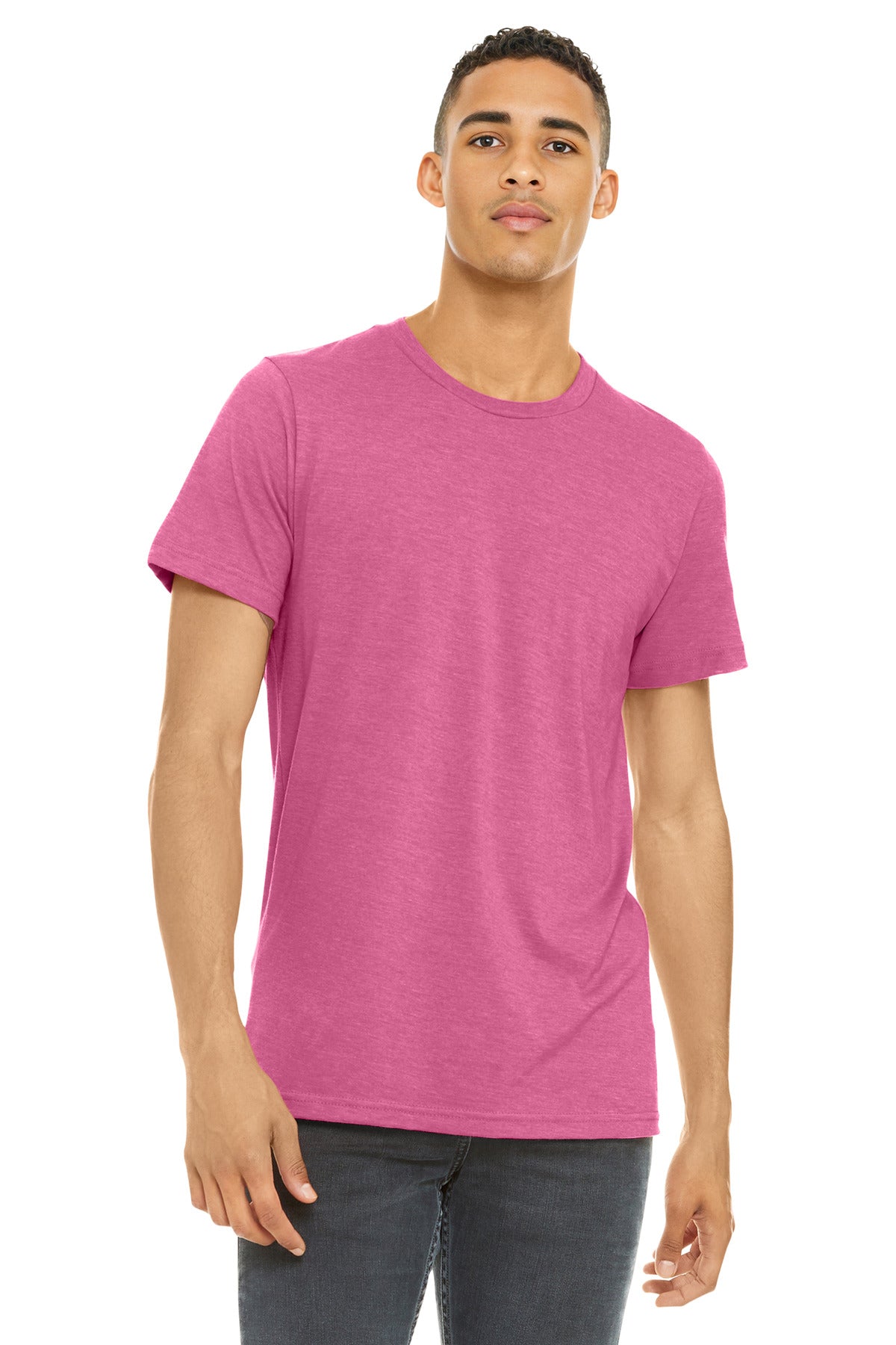 Custom Embroidery or DTF Print - BELLA+CANVAS ® Unisex Heather CVC Short Sleeve Tee. BC3001CVC