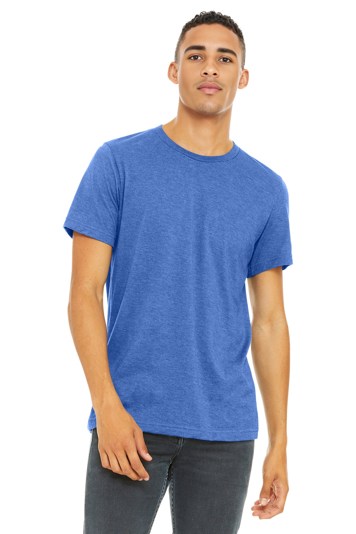 Custom Embroidery or DTF Print - BELLA+CANVAS ® Unisex Heather CVC Short Sleeve Tee. BC3001CVC