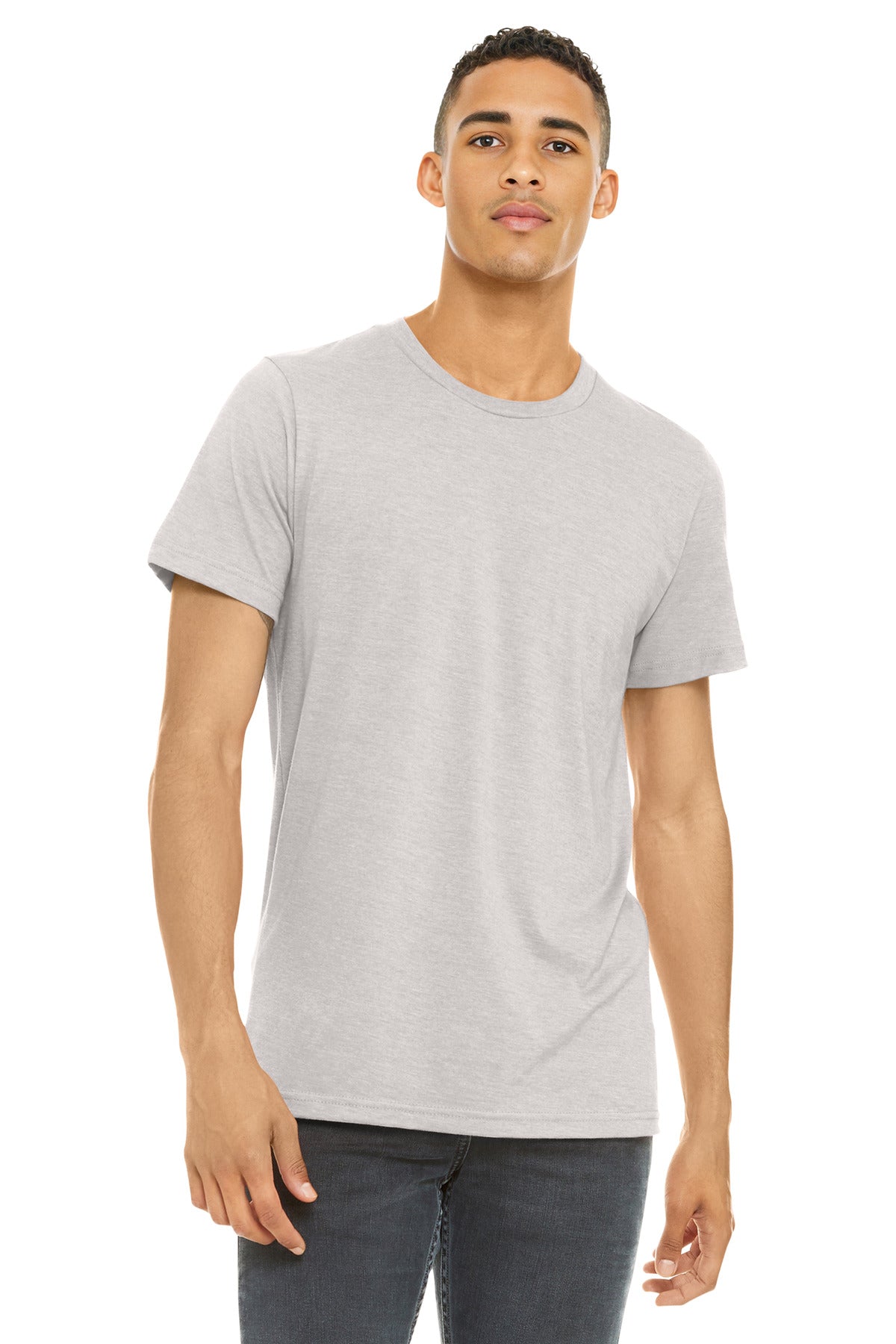 Custom Embroidery or DTF Print - BELLA+CANVAS ® Unisex Heather CVC Short Sleeve Tee. BC3001CVC