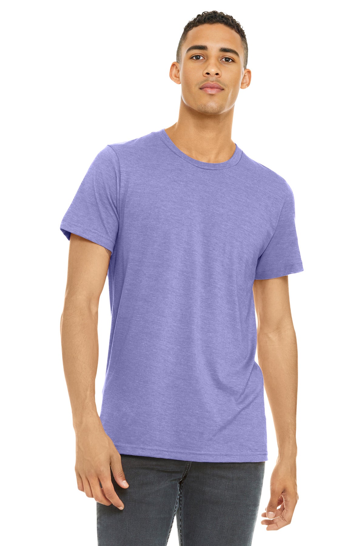 Custom Embroidery or DTF Print - BELLA+CANVAS ® Unisex Heather CVC Short Sleeve Tee. BC3001CVC