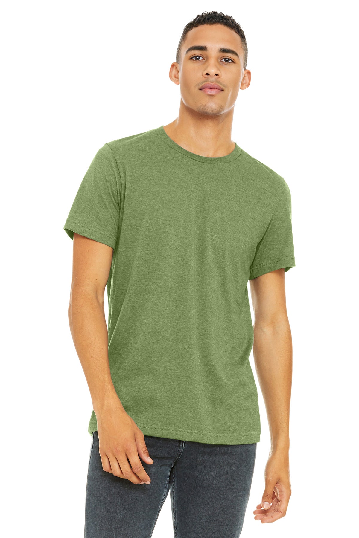 Custom Embroidery or DTF Print - BELLA+CANVAS ® Unisex Heather CVC Short Sleeve Tee. BC3001CVC