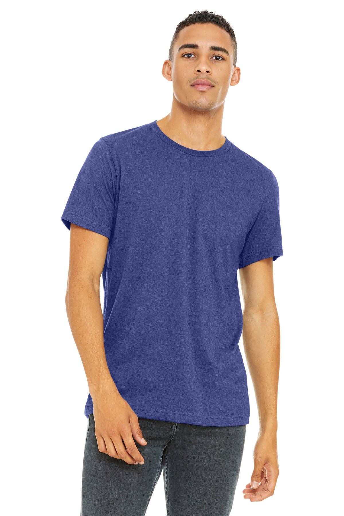 Custom Embroidery or DTF Print - BELLA+CANVAS ® Unisex Heather CVC Short Sleeve Tee. BC3001CVC