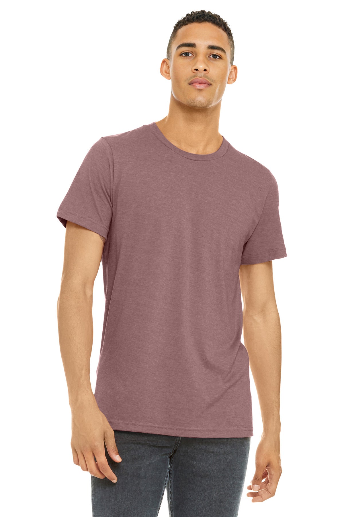 Custom Embroidery or DTF Print - BELLA+CANVAS ® Unisex Heather CVC Short Sleeve Tee. BC3001CVC
