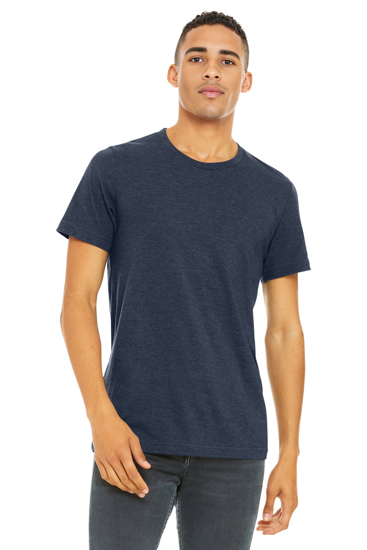Custom Embroidery or DTF Print - BELLA+CANVAS ® Unisex Heather CVC Short Sleeve Tee. BC3001CVC