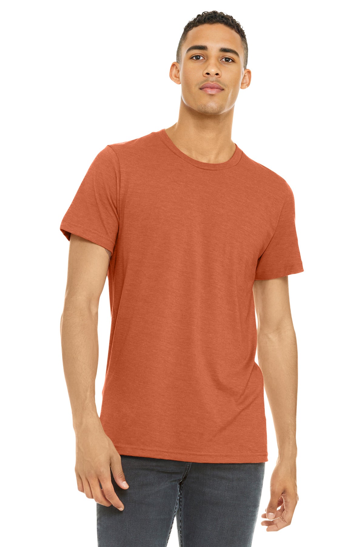 Custom Embroidery or DTF Print - BELLA+CANVAS ® Unisex Heather CVC Short Sleeve Tee. BC3001CVC