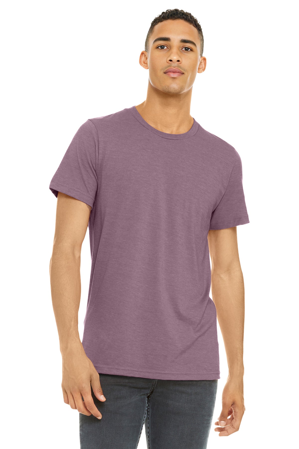 Custom Embroidery or DTF Print - BELLA+CANVAS ® Unisex Heather CVC Short Sleeve Tee. BC3001CVC