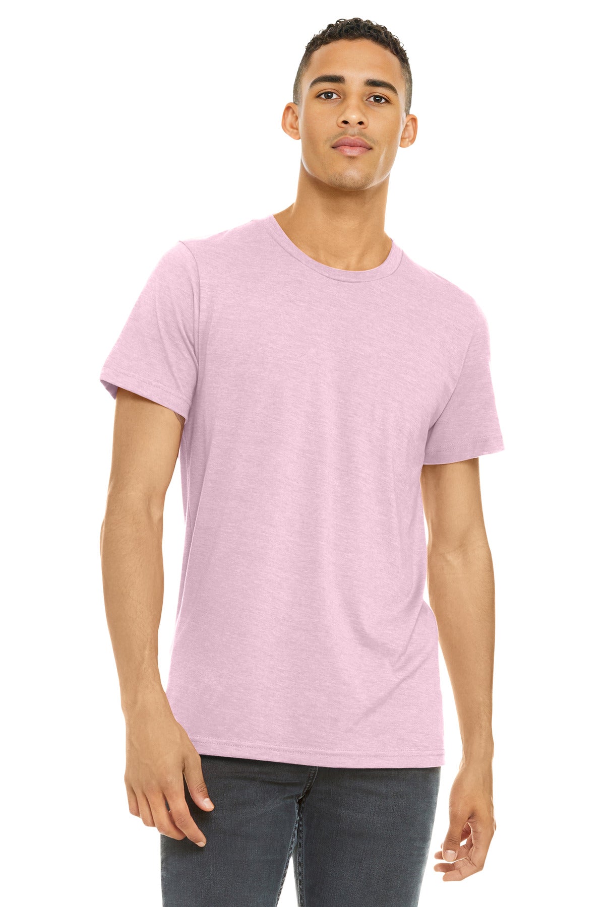 Custom Embroidery or DTF Print - BELLA+CANVAS ® Unisex Heather CVC Short Sleeve Tee. BC3001CVC