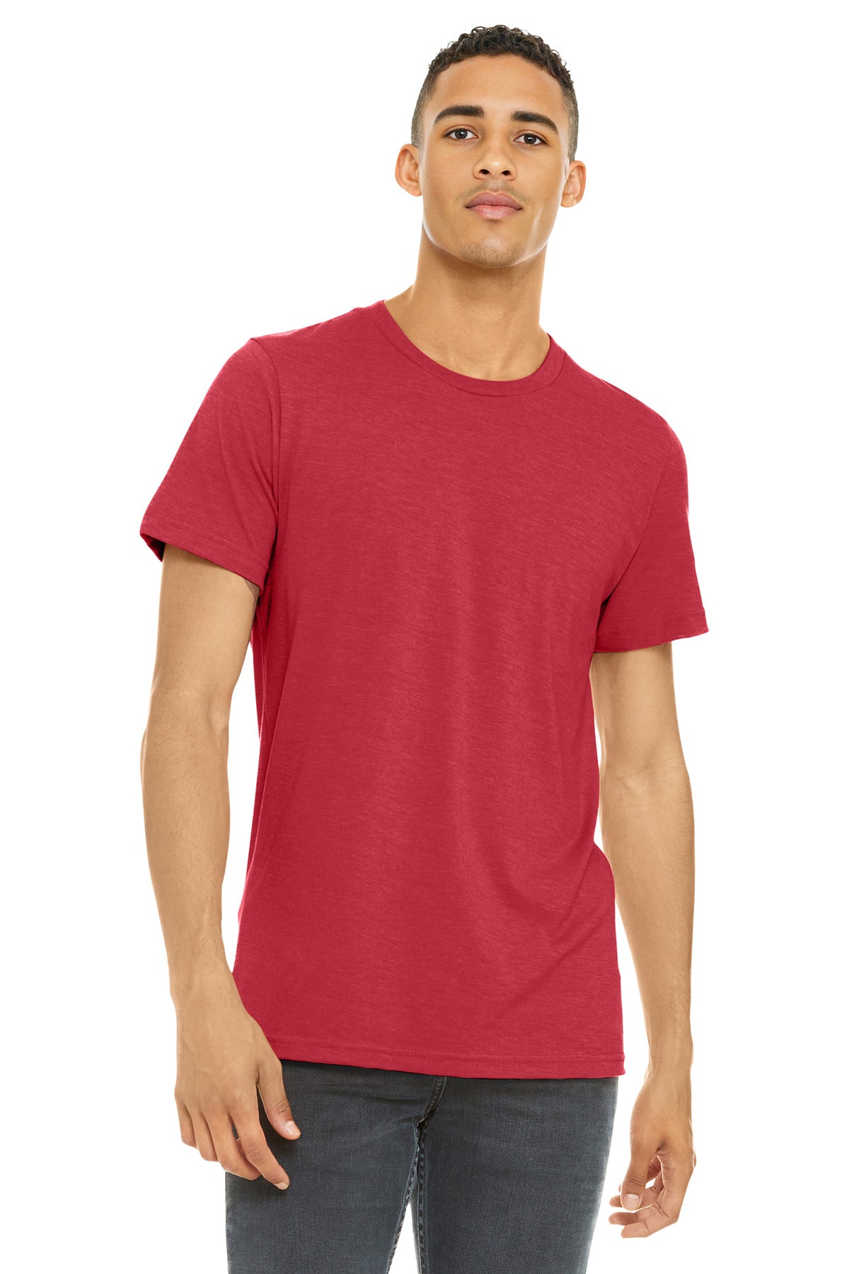 Custom Embroidery or DTF Print - BELLA+CANVAS ® Unisex Heather CVC Short Sleeve Tee. BC3001CVC