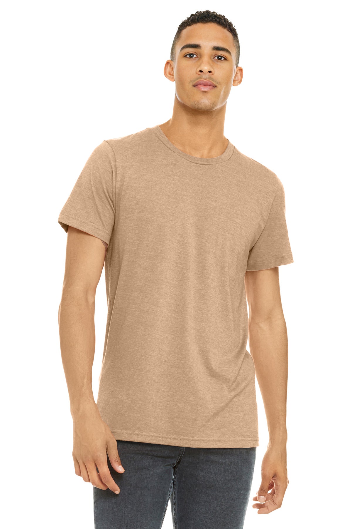 Custom Embroidery or DTF Print - BELLA+CANVAS ® Unisex Heather CVC Short Sleeve Tee. BC3001CVC