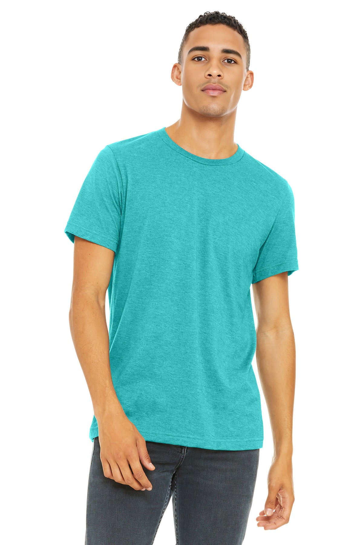 Custom Embroidery or DTF Print - BELLA+CANVAS ® Unisex Heather CVC Short Sleeve Tee. BC3001CVC