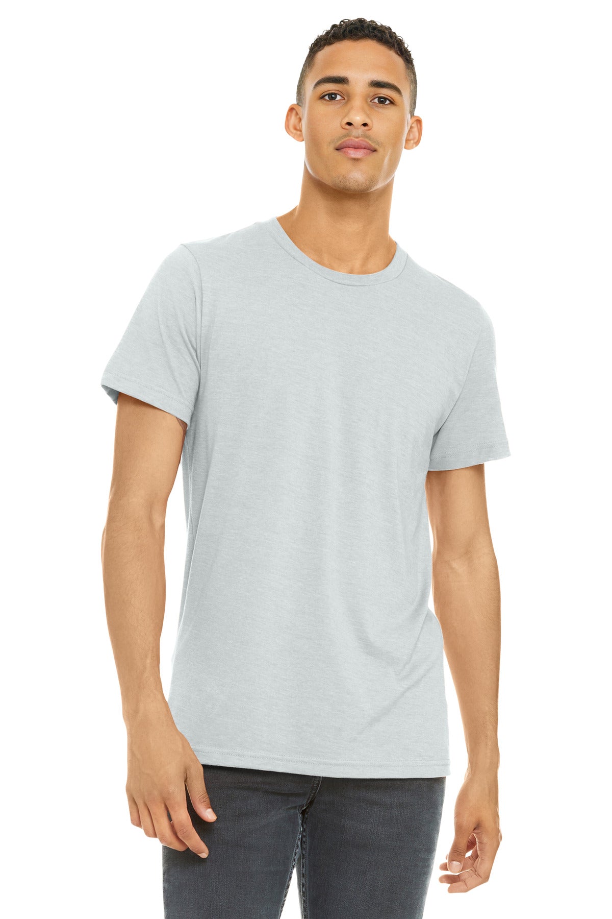 Custom Embroidery or DTF Print - BELLA+CANVAS ® Unisex Heather CVC Short Sleeve Tee. BC3001CVC