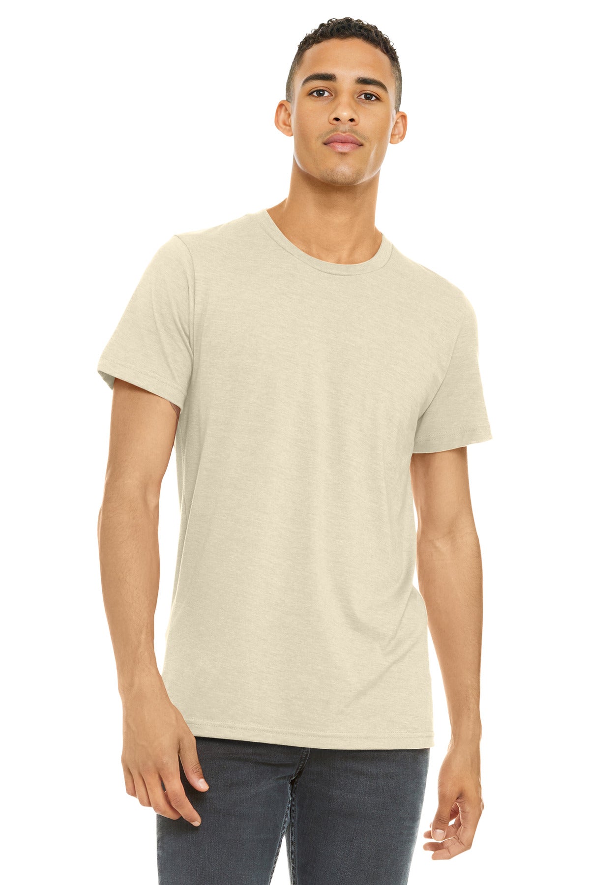 Custom Embroidery or DTF Print - BELLA+CANVAS ® Unisex Heather CVC Short Sleeve Tee. BC3001CVC