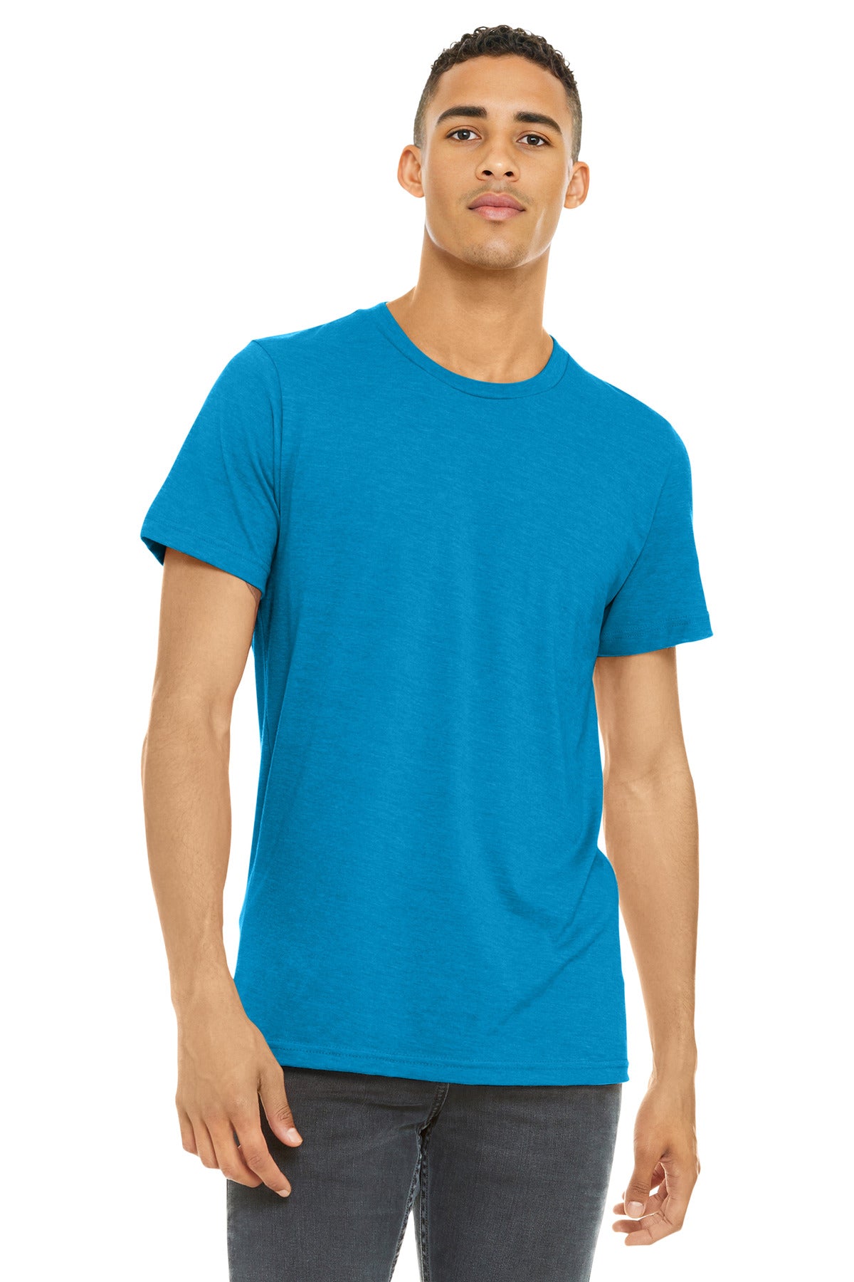 Custom Embroidery or DTF Print - BELLA+CANVAS ® Unisex Heather CVC Short Sleeve Tee. BC3001CVC