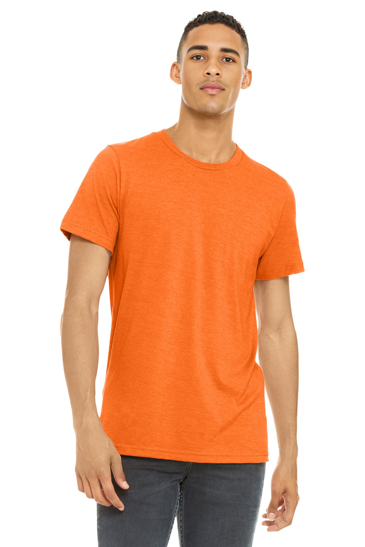 Custom Embroidery or DTF Print - BELLA+CANVAS ® Unisex Heather CVC Short Sleeve Tee. BC3001CVC