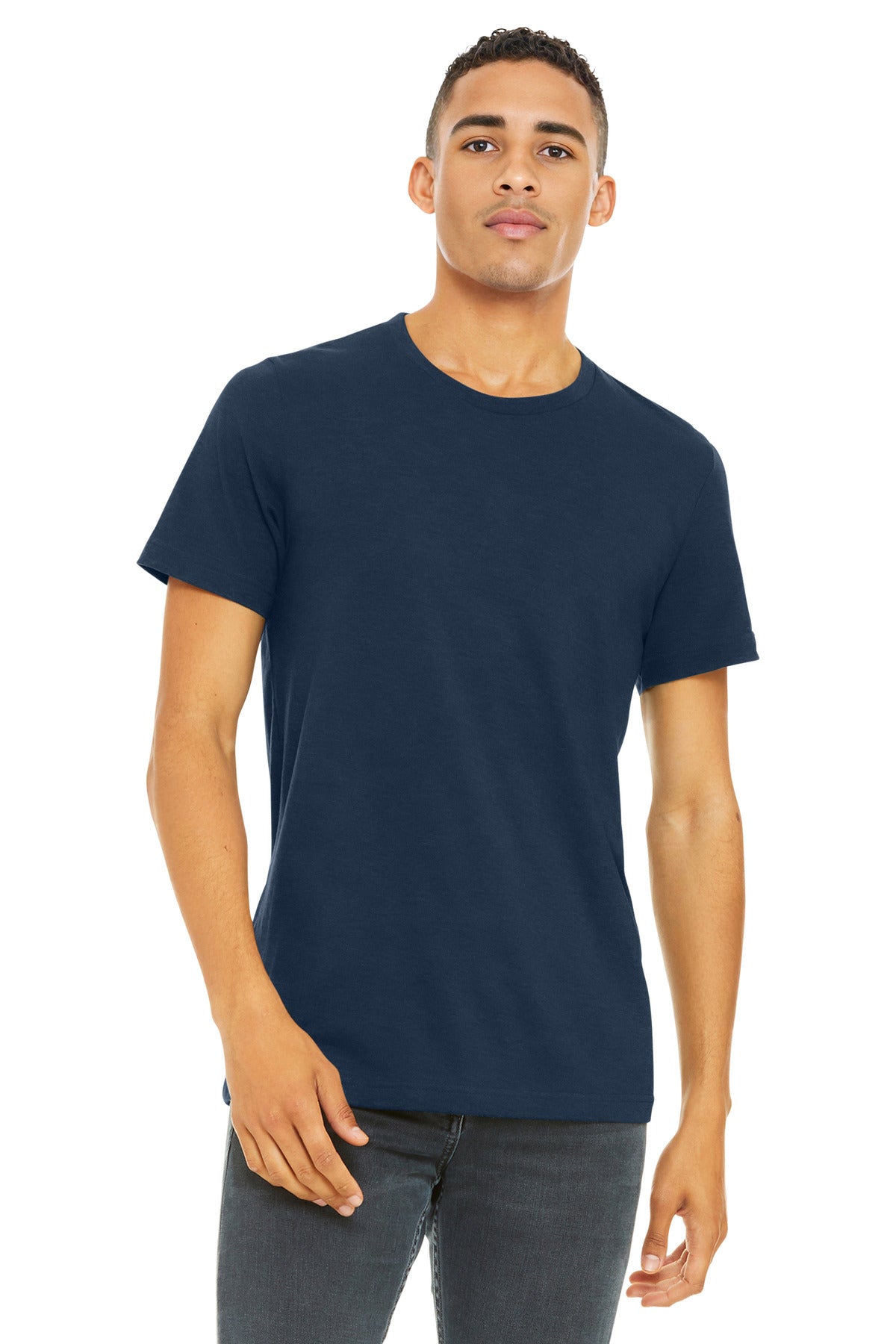 Custom Embroidery or DTF Print - BELLA+CANVAS ® Unisex Heather CVC Short Sleeve Tee. BC3001CVC