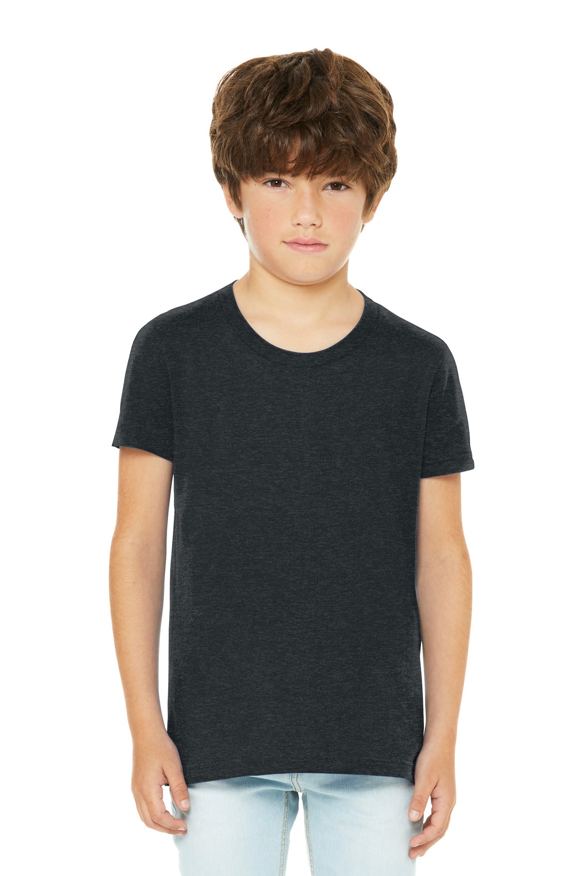 Custom Embroidery or DTF Print - BELLA+CANVAS ® Youth Heather CVC Tee BC3001YCVC