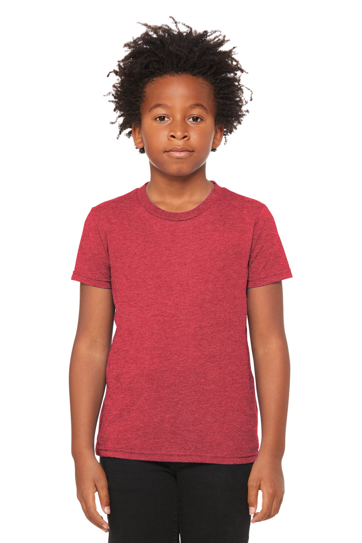 Custom Embroidery or DTF Print - BELLA+CANVAS ® Youth Heather CVC Tee BC3001YCVC