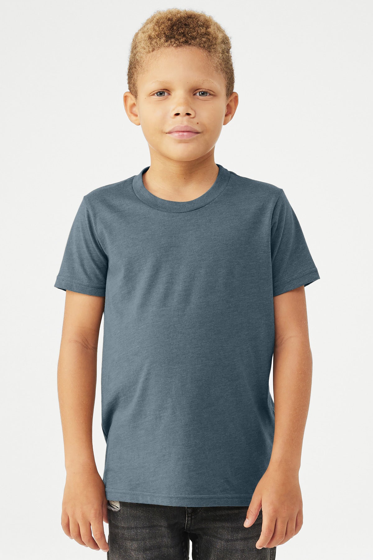 Custom Embroidery or DTF Print - BELLA+CANVAS ® Youth Heather CVC Tee BC3001YCVC
