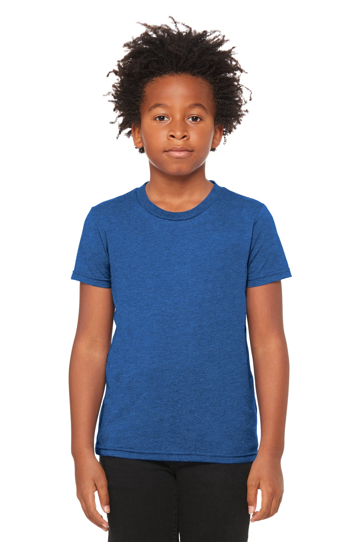 Custom Embroidery or DTF Print - BELLA+CANVAS ® Youth Heather CVC Tee BC3001YCVC