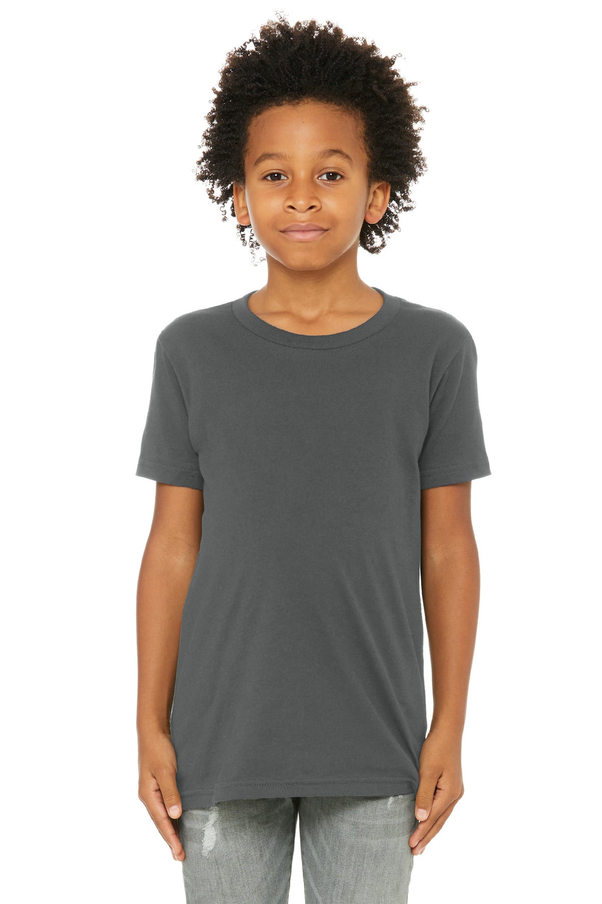 Custom Embroidery or DTF Print - BELLA+CANVAS ® Youth Jersey Short Sleeve Tee. BC3001Y