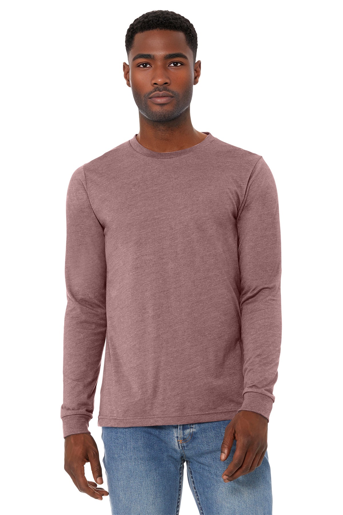 Custom Embroidery or DTF Print - BELLA+CANVAS ® Unisex Heather CVC Long Sleeve Tee BC3501CVC