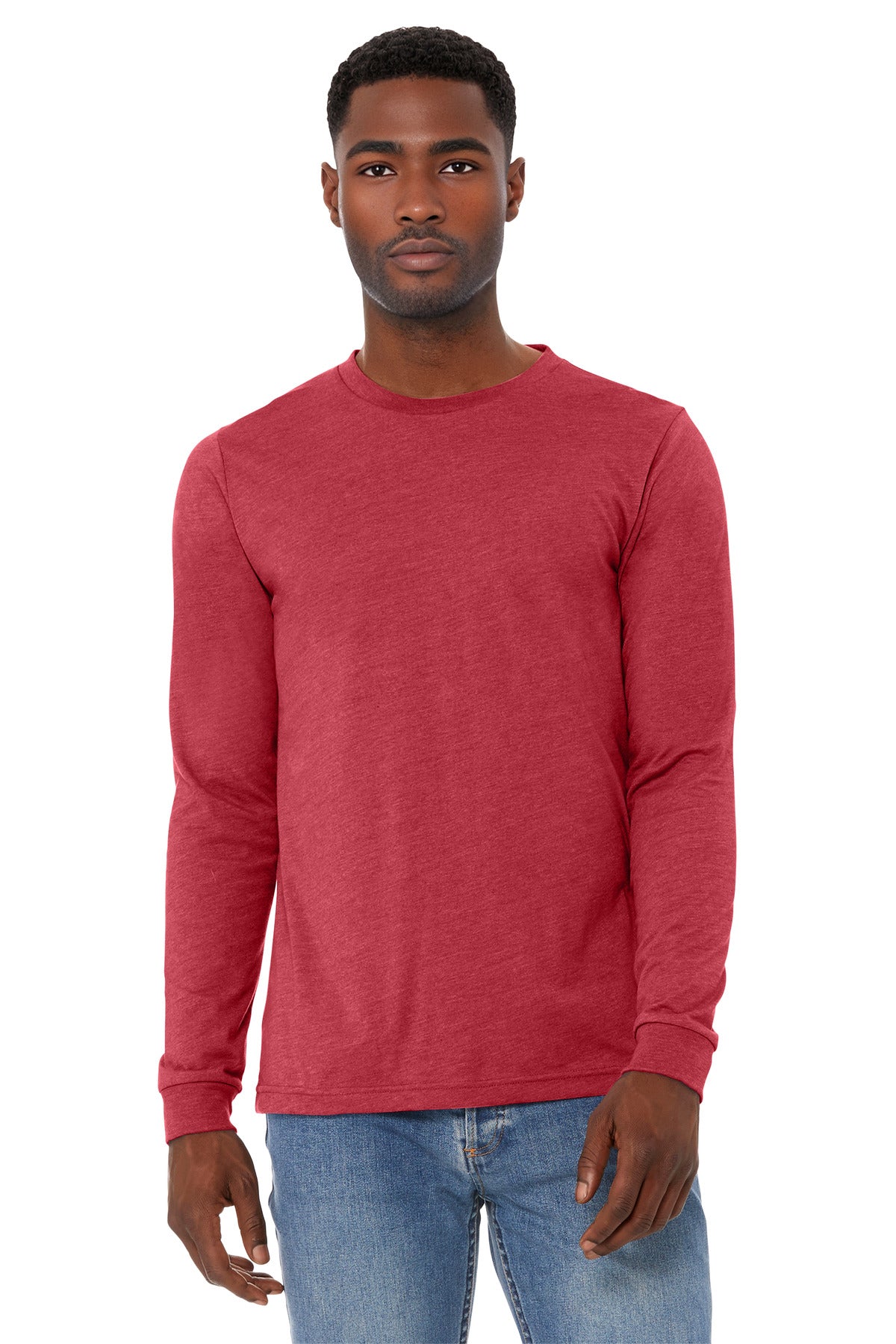 Custom Embroidery or DTF Print - BELLA+CANVAS ® Unisex Heather CVC Long Sleeve Tee BC3501CVC